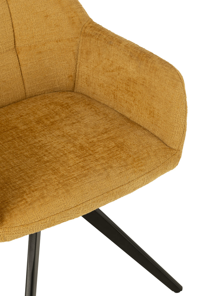 Stoel Louna IJzer/Acryl Oker - J-LINE
