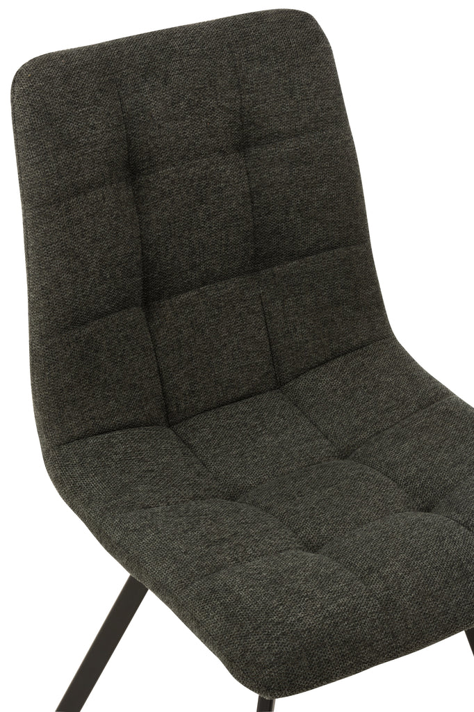 Stoel Babette Textiel/Metaal Donkergrijs - J-LINE
