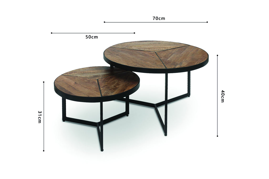 Salontafel 'Laveu' 2-delig Mango hout - RS
