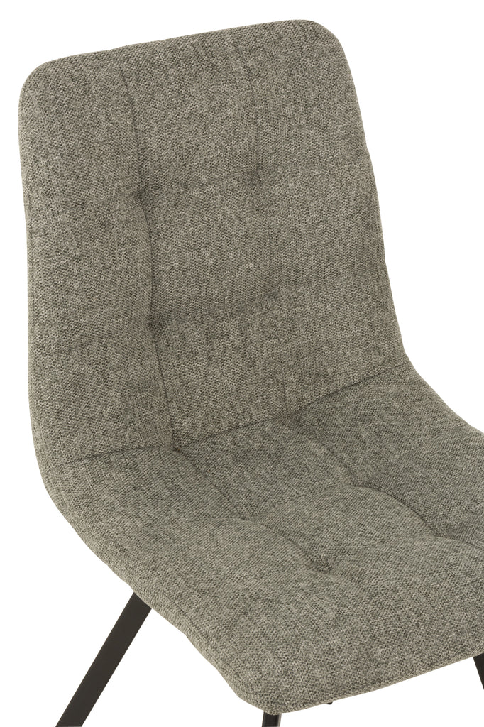 Stoel Babette Textiel/Metaal Grijs - J-LINE