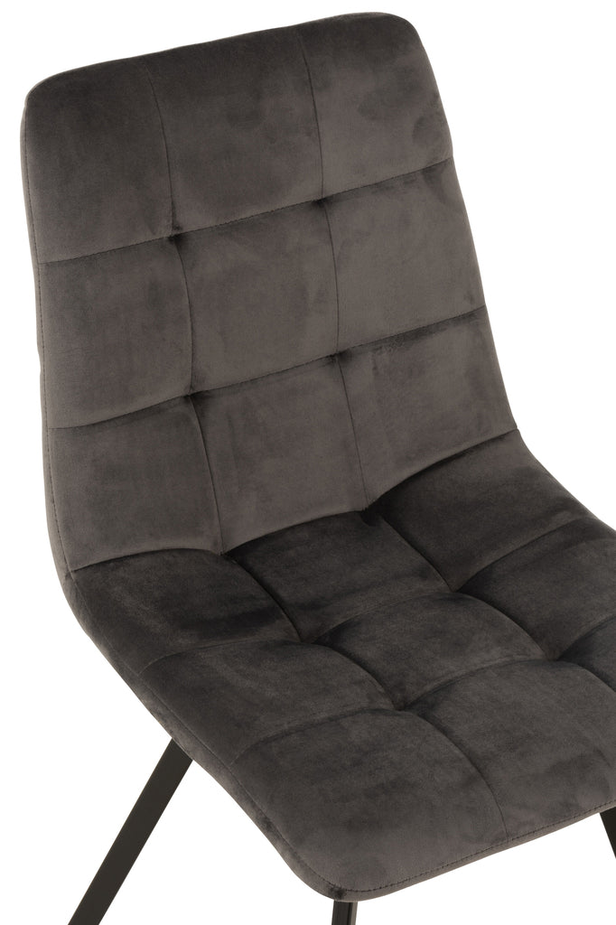 Stoel Morgan Textiel/Metaal Grijs - J-LINE