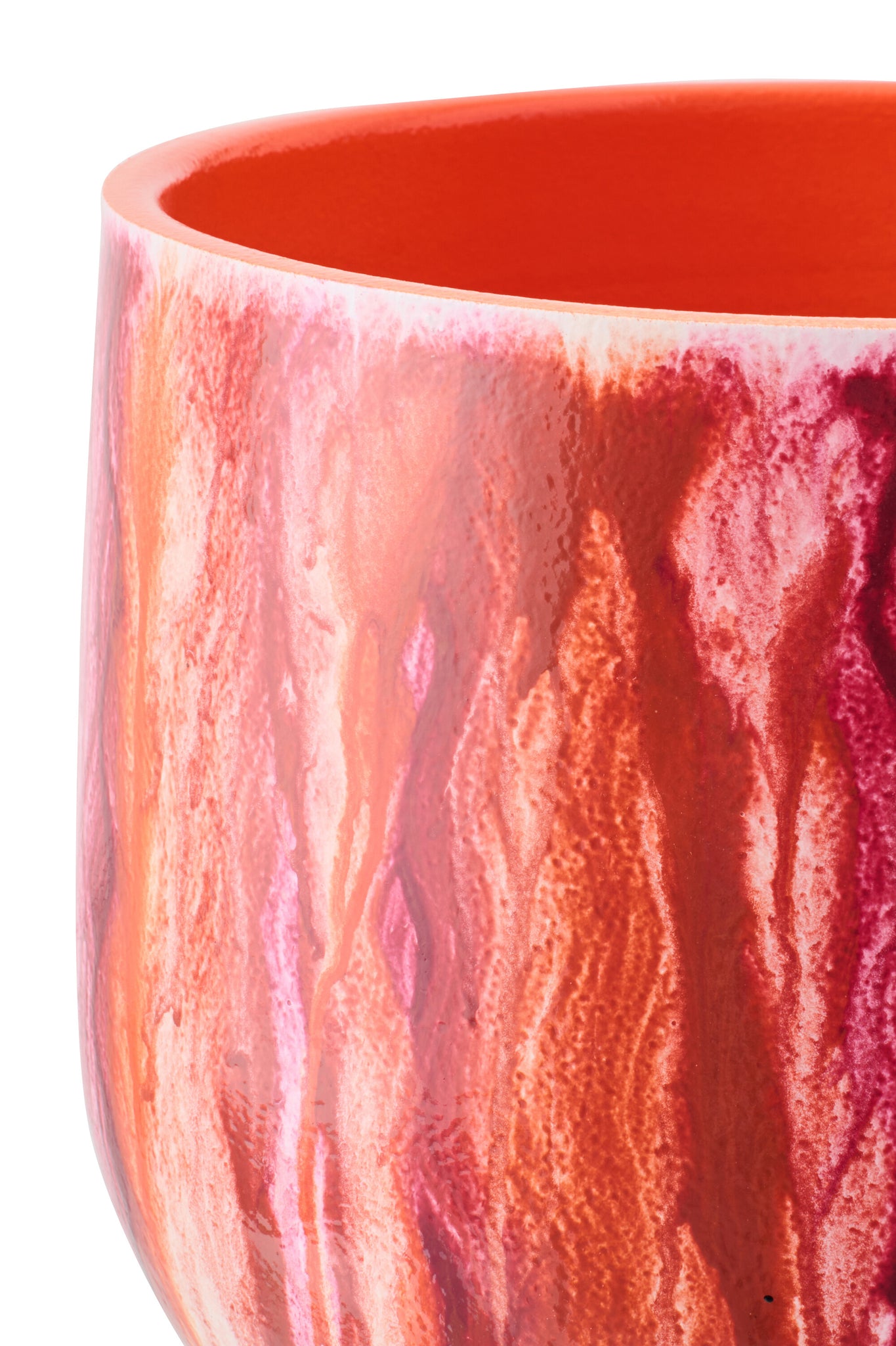 Grote keramische meerkleurige bloempot - J-LINE