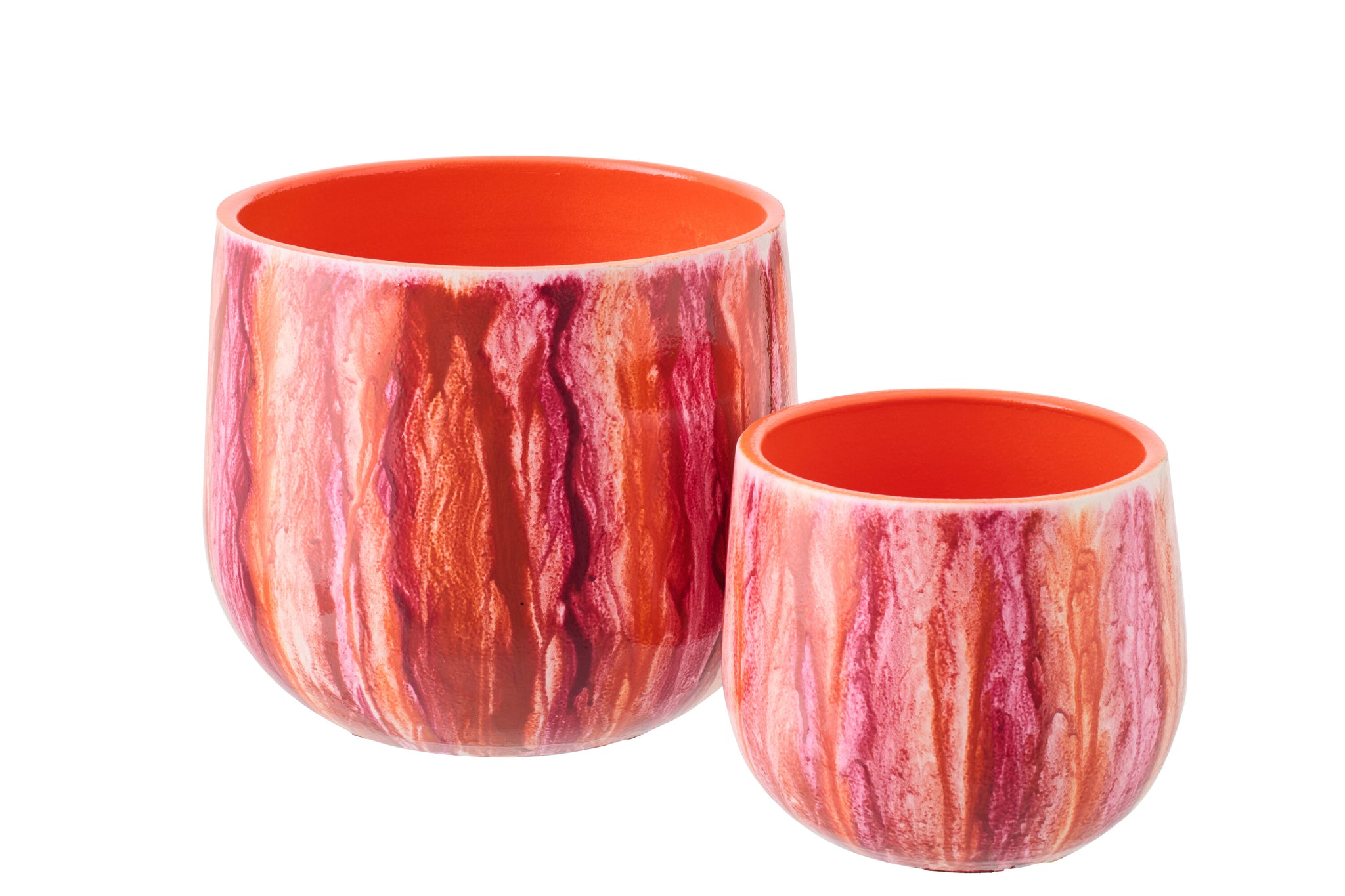 Grote keramische meerkleurige bloempot - J-LINE