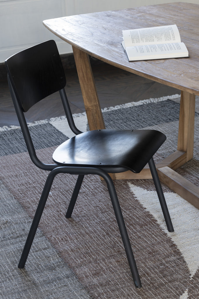 Stoel Hout/Metaal Zwart - J-LINE