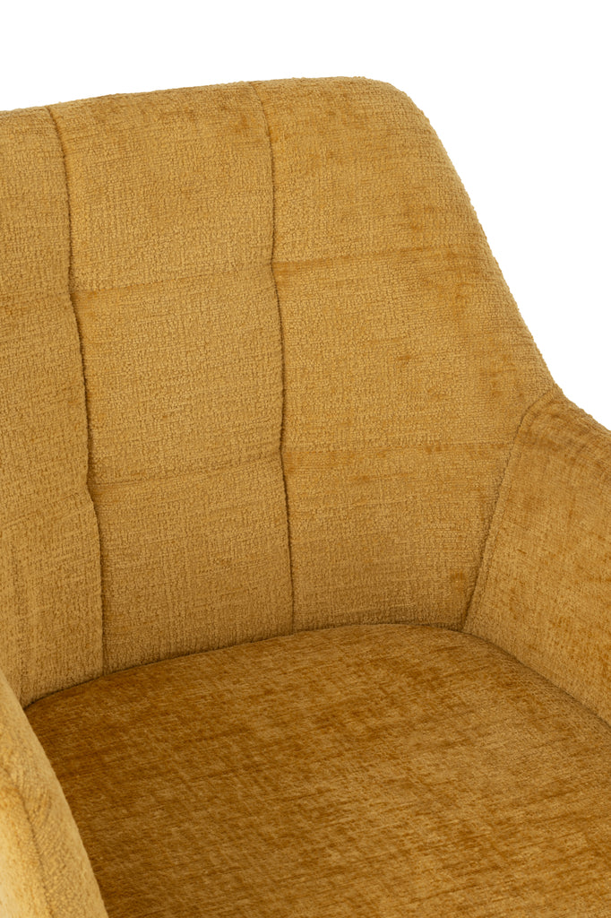Stoel Louna IJzer/Acryl Oker - J-LINE