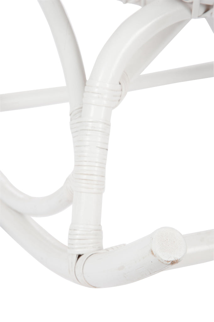 Schommelstoel rotan wit - J-LINE