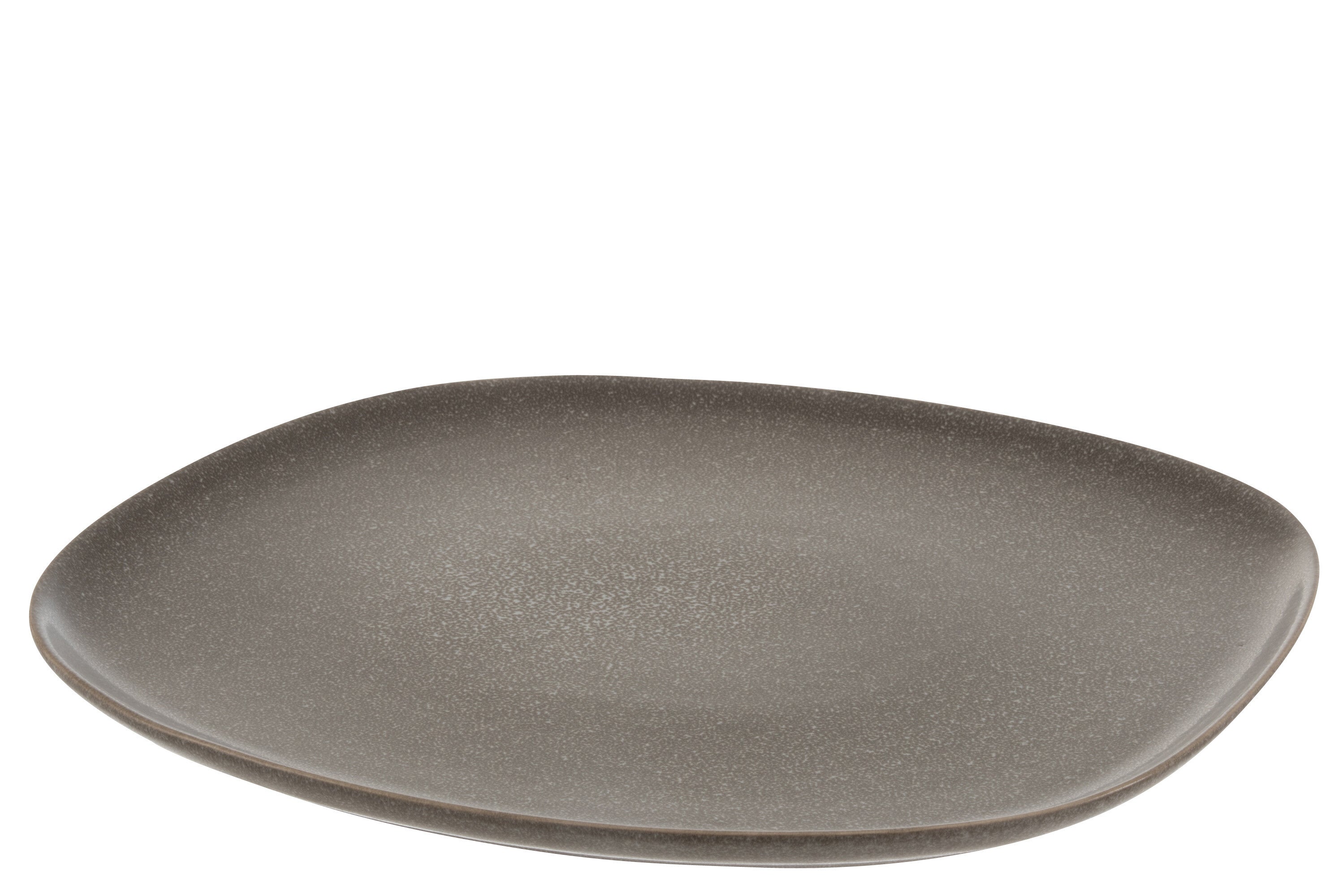 Plaat Louise Keramiek Bruin L - J-LINE