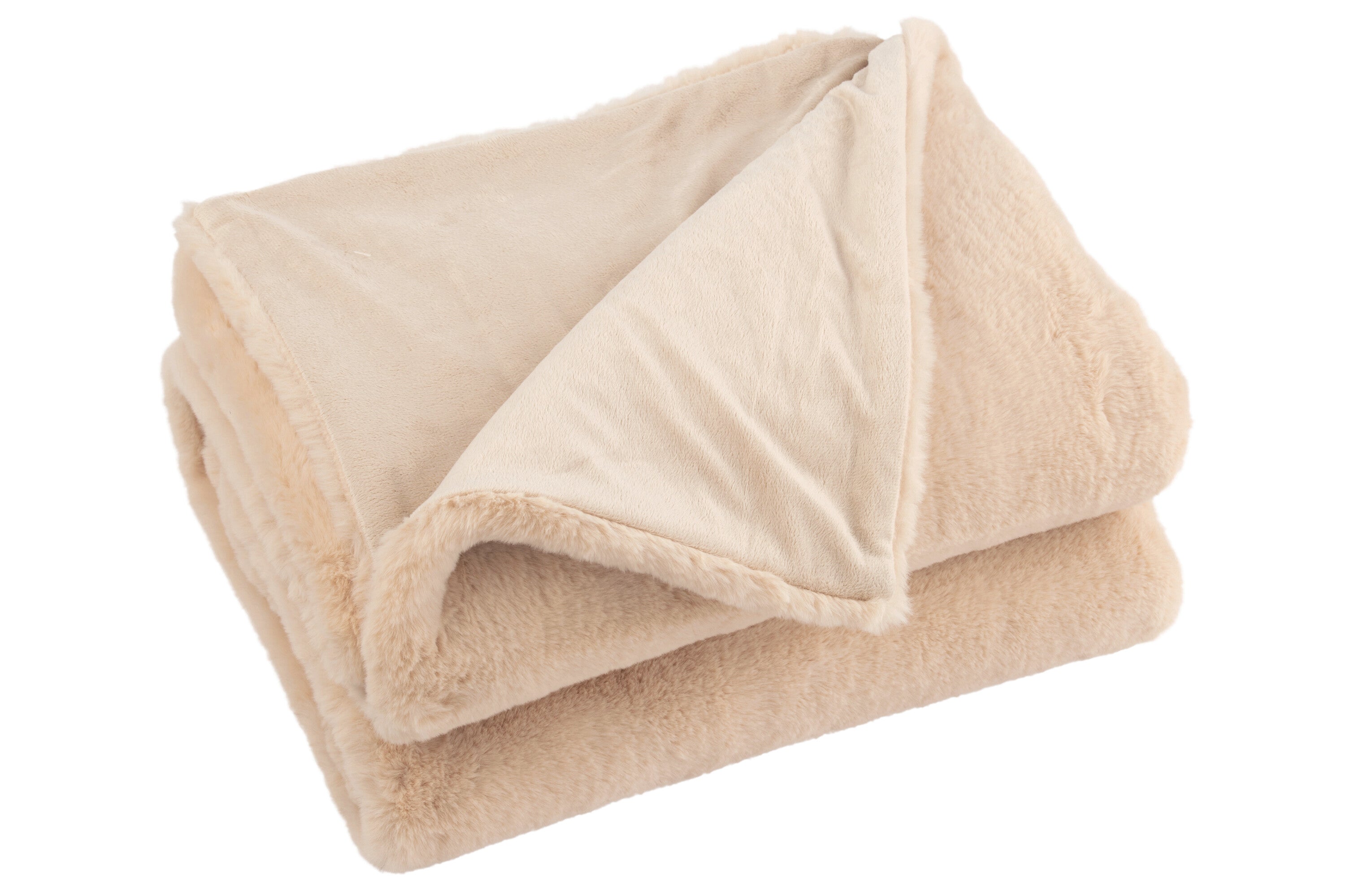 Geruite plaid polyester licht kameel - J-LINE