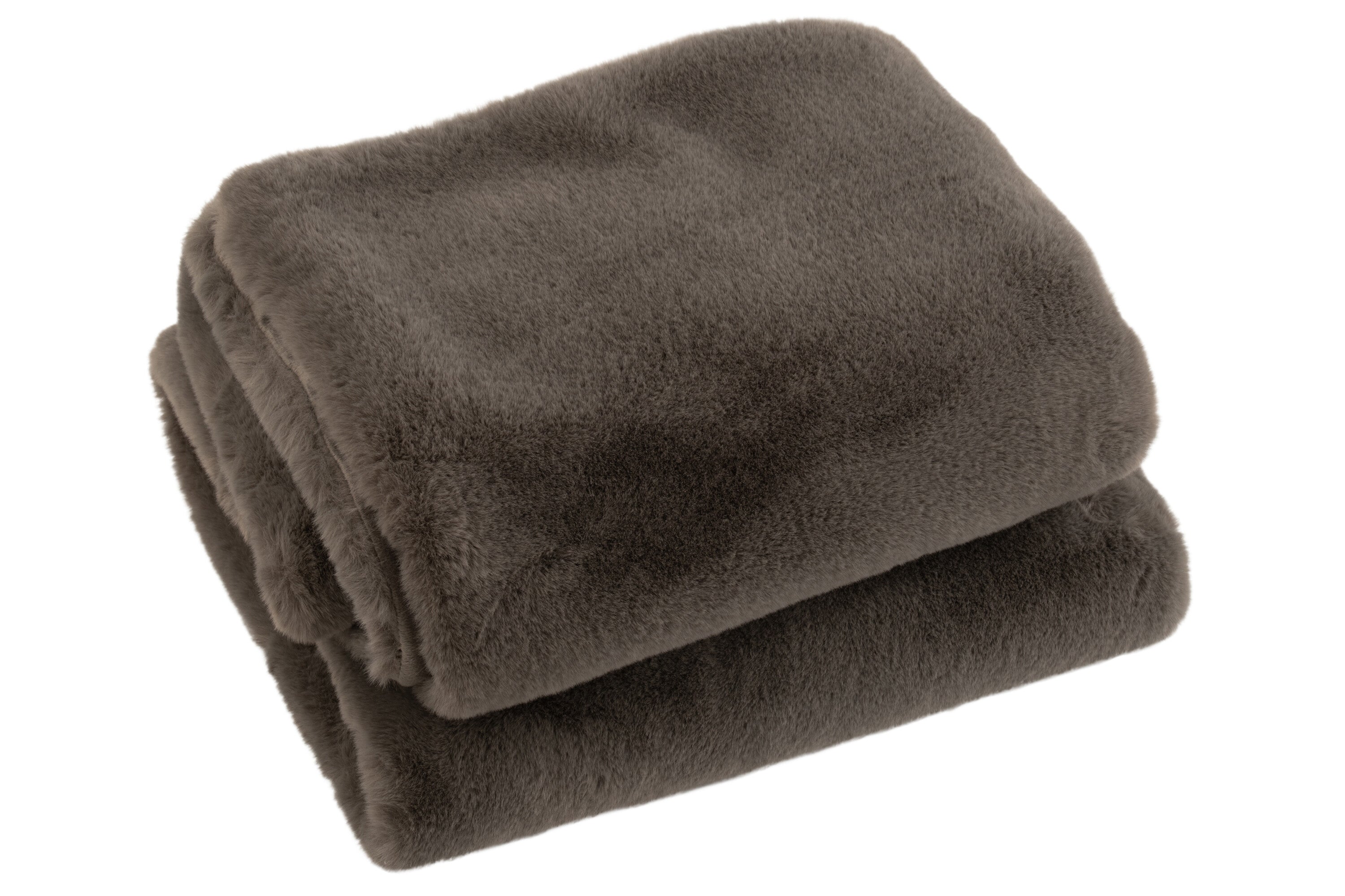 Geruite plaid polyester donkergrijs - J-LINE
