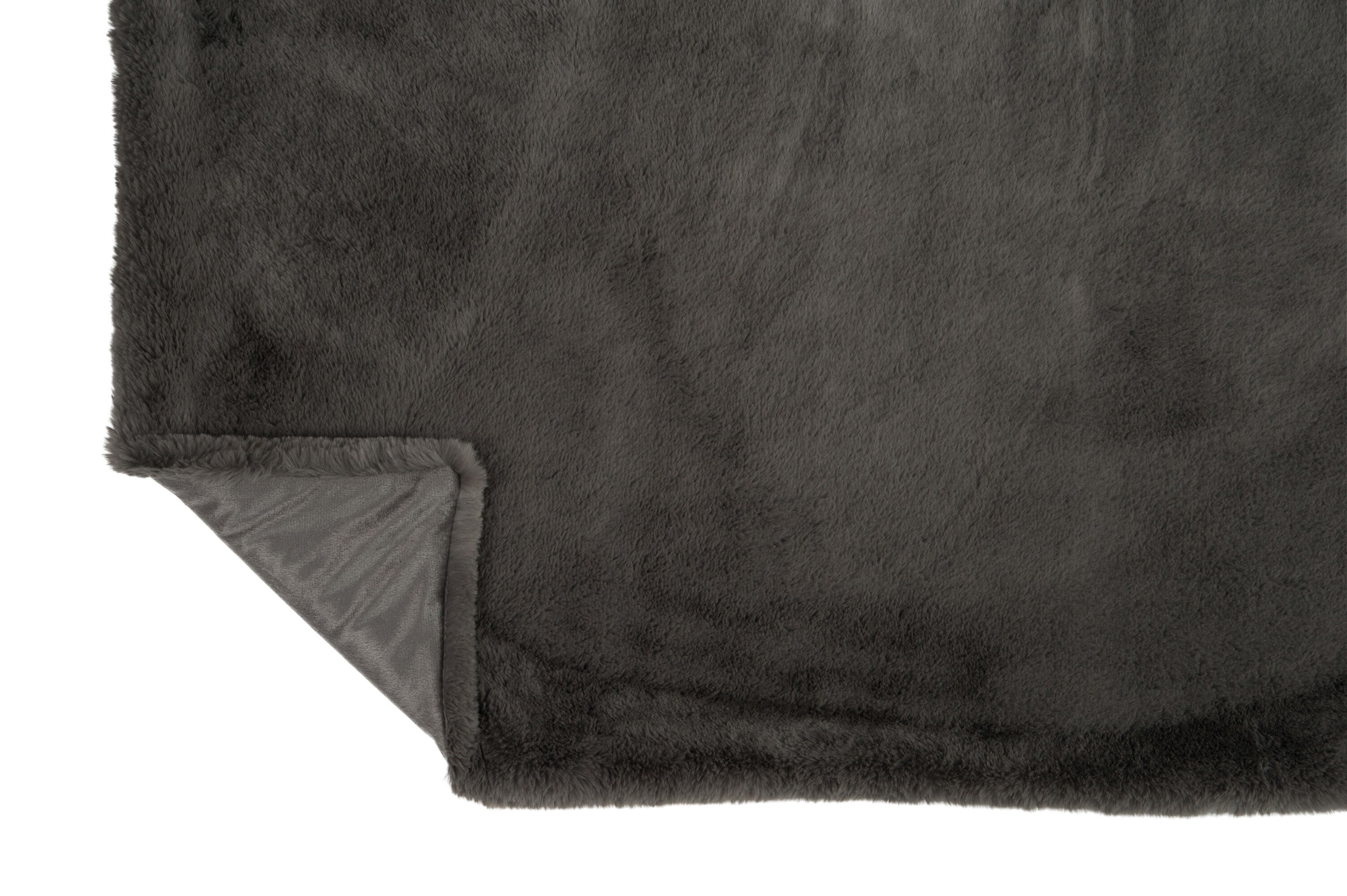 Geruite plaid polyester donkergrijs - J-LINE
