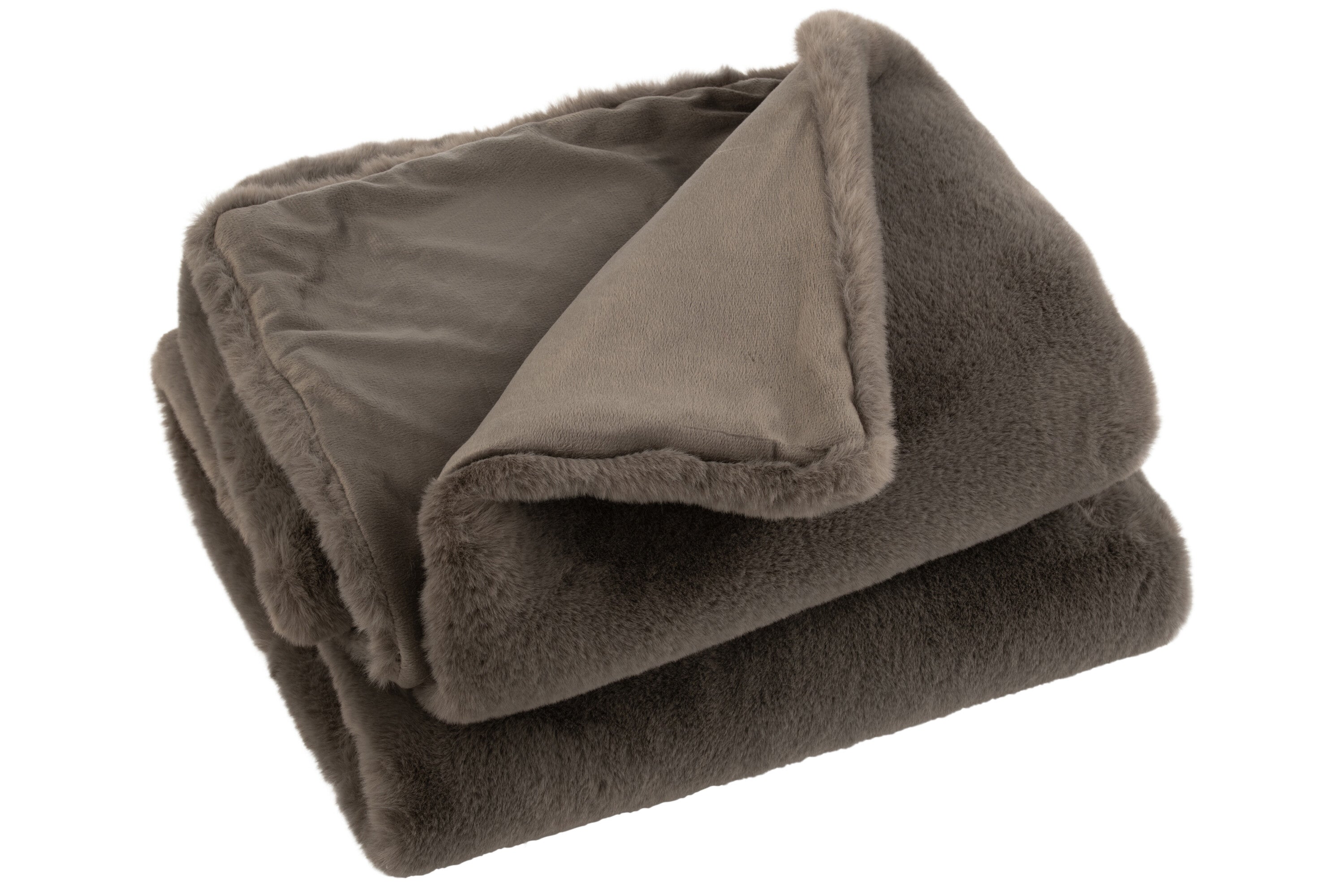 Geruite plaid polyester donkergrijs - J-LINE