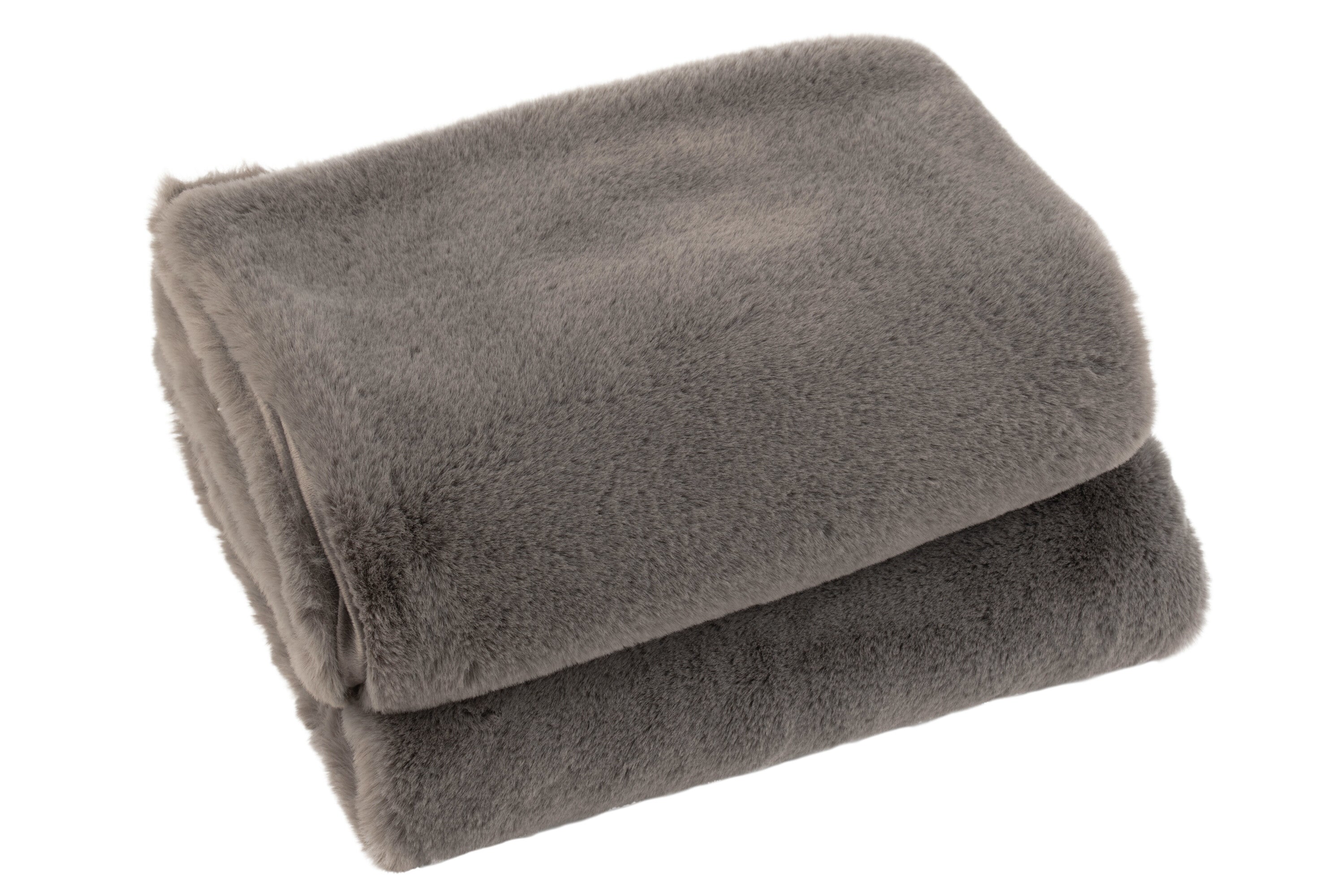 Geruite plaid polyester taupe - J-LINE