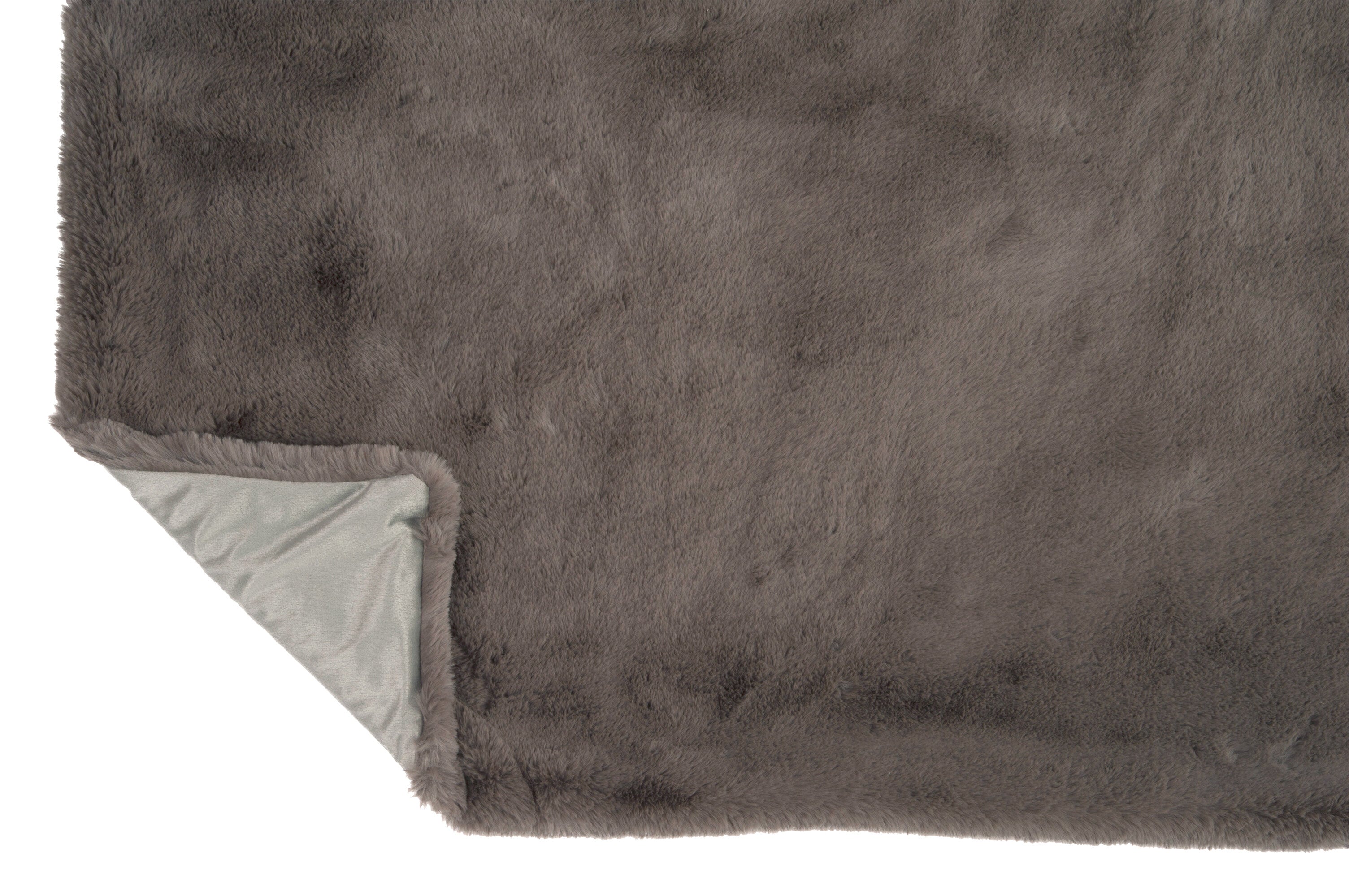 Geruite plaid polyester taupe - J-LINE