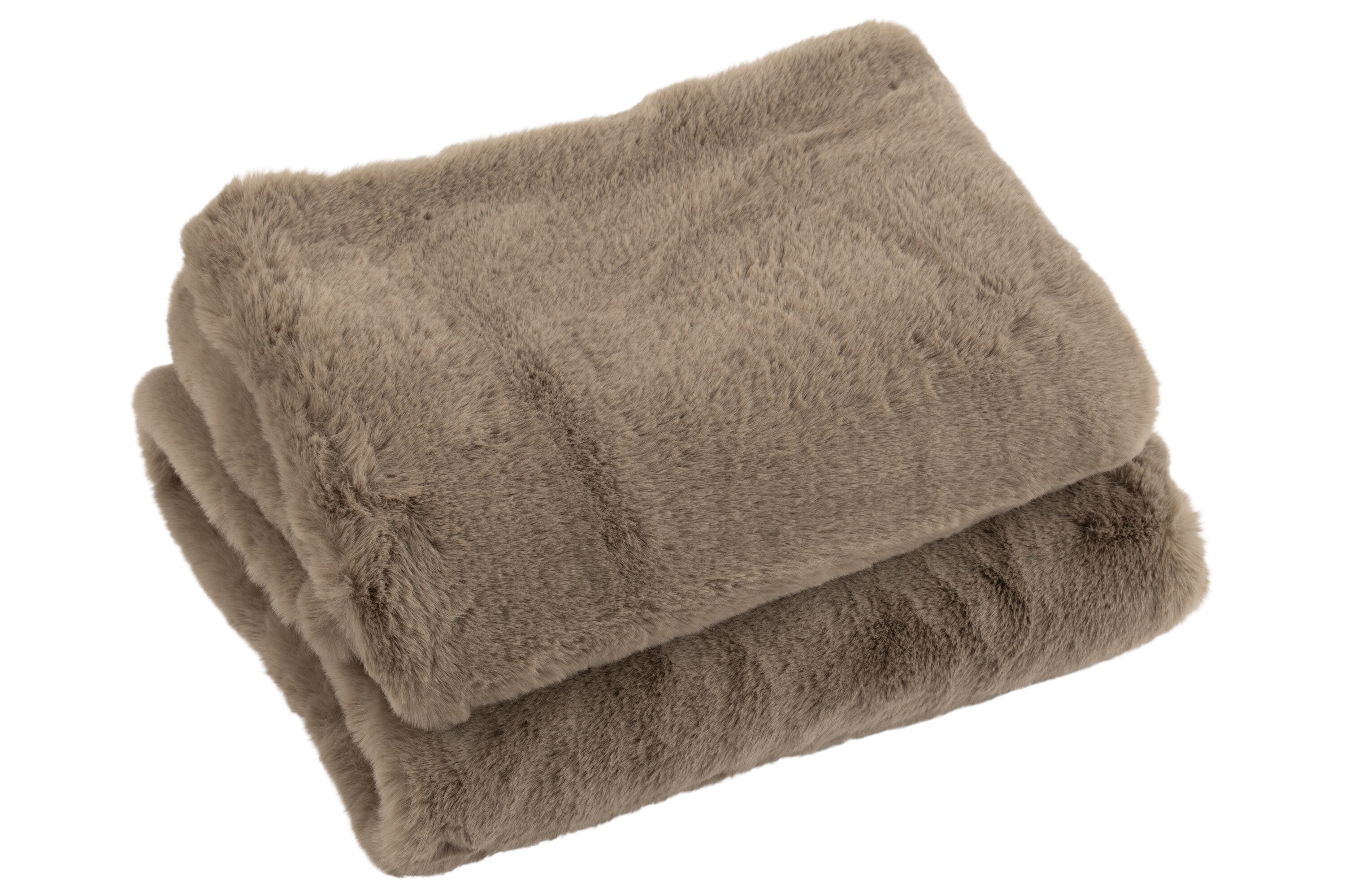 Geruite plaid polyester muis-grijs - J-LINE