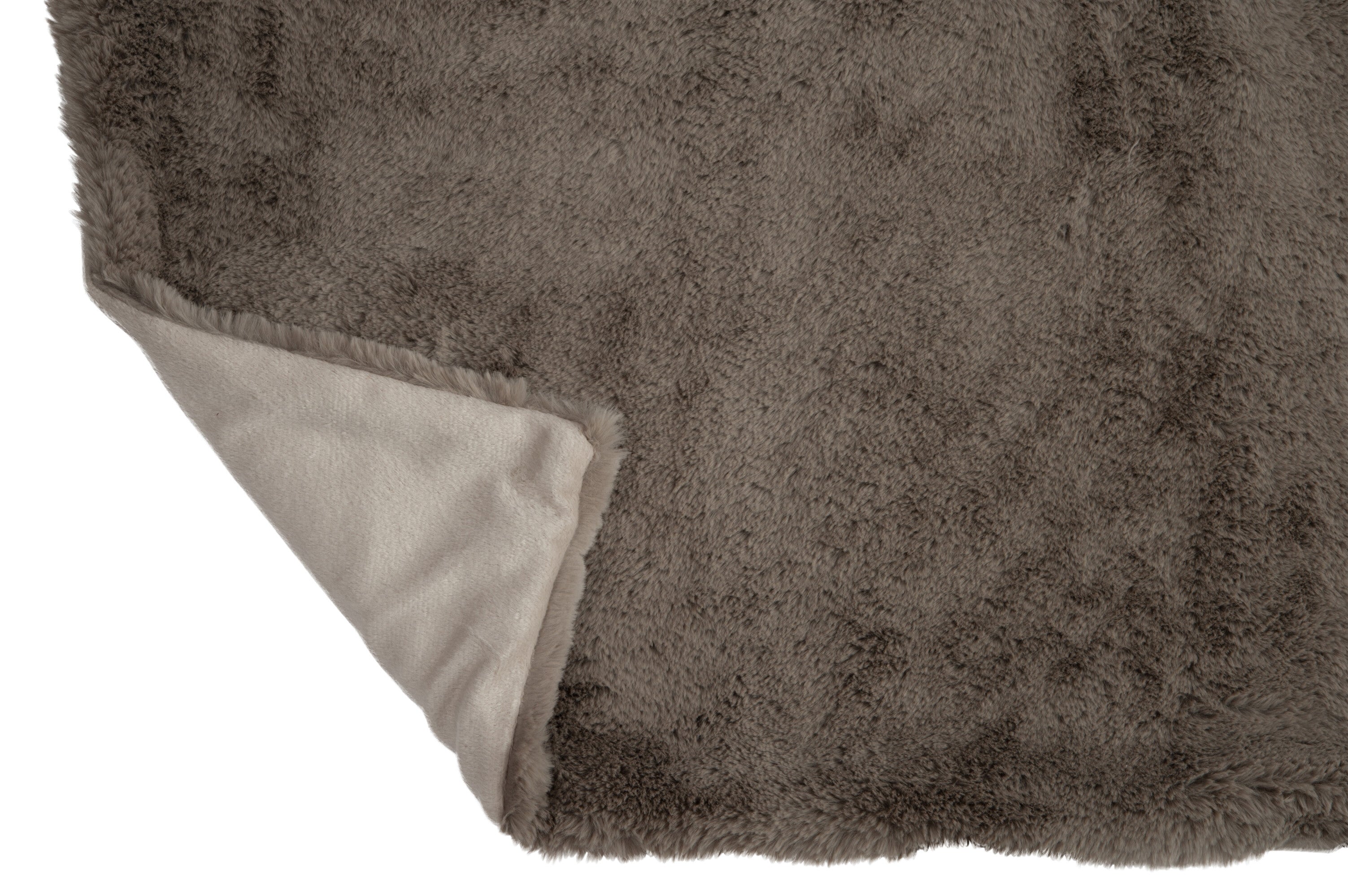 Geruite plaid polyester muis-grijs - J-LINE