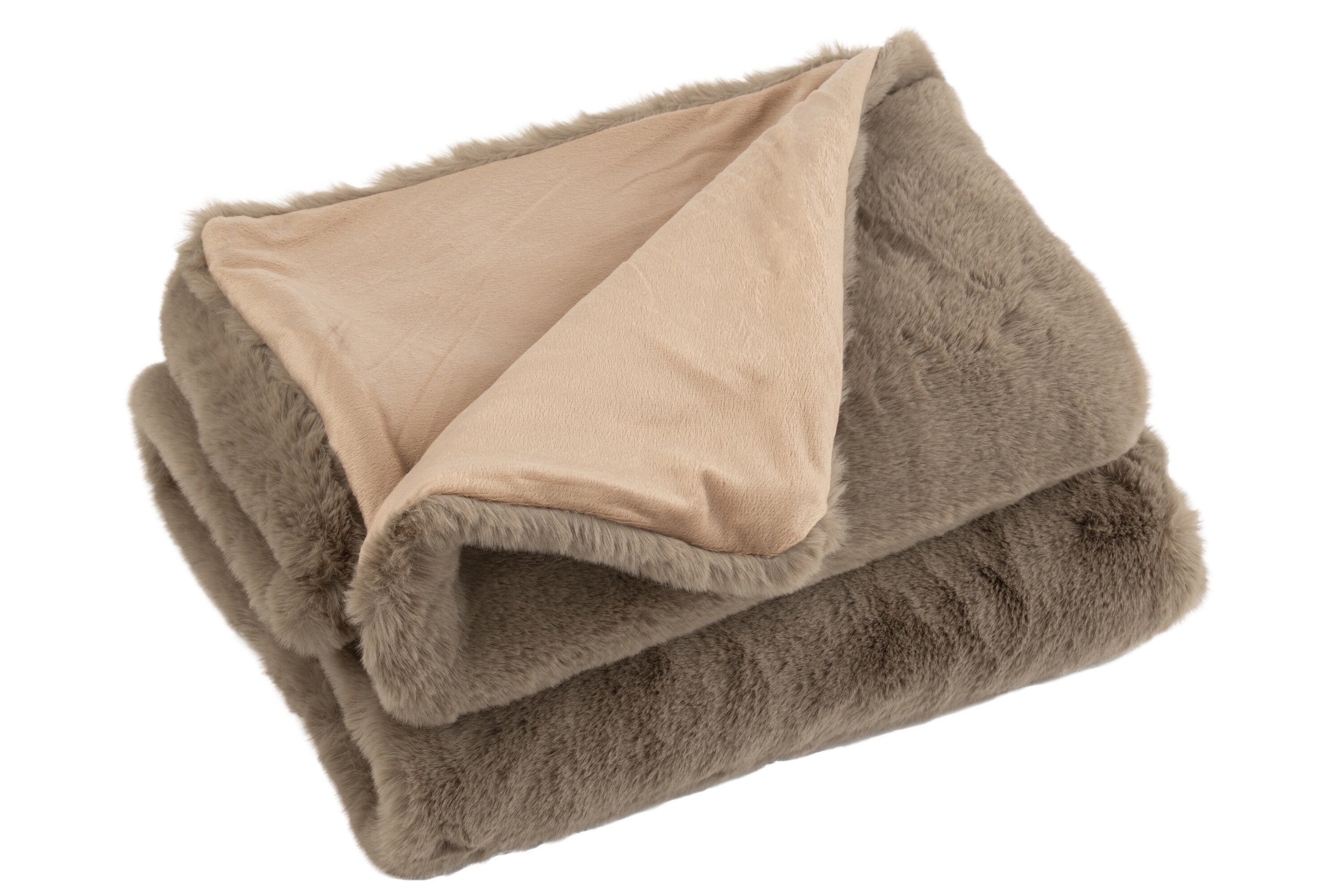 Geruite plaid polyester muis-grijs - J-LINE
