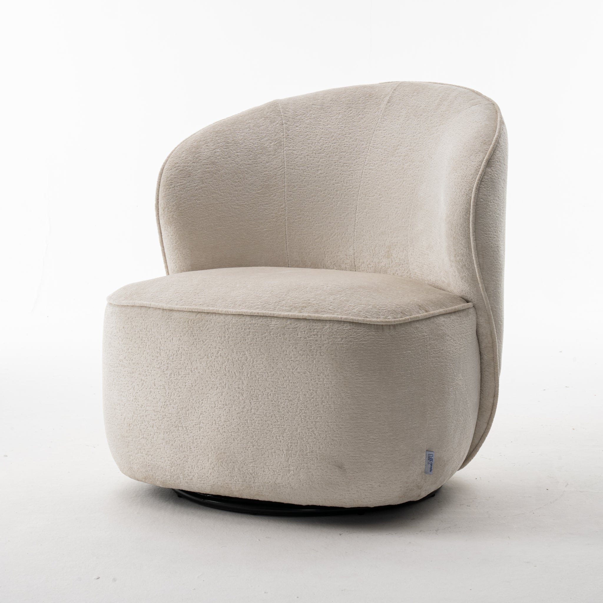Draaifauteuil Sammy Stof Loris Crème - RVD