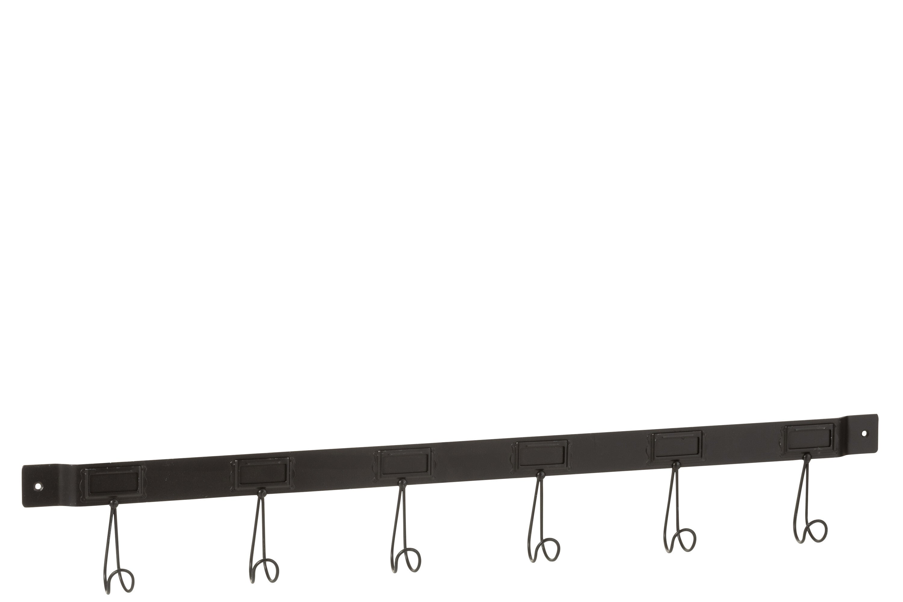 Kapstok 6 haken metaal zwart L - J-LINE