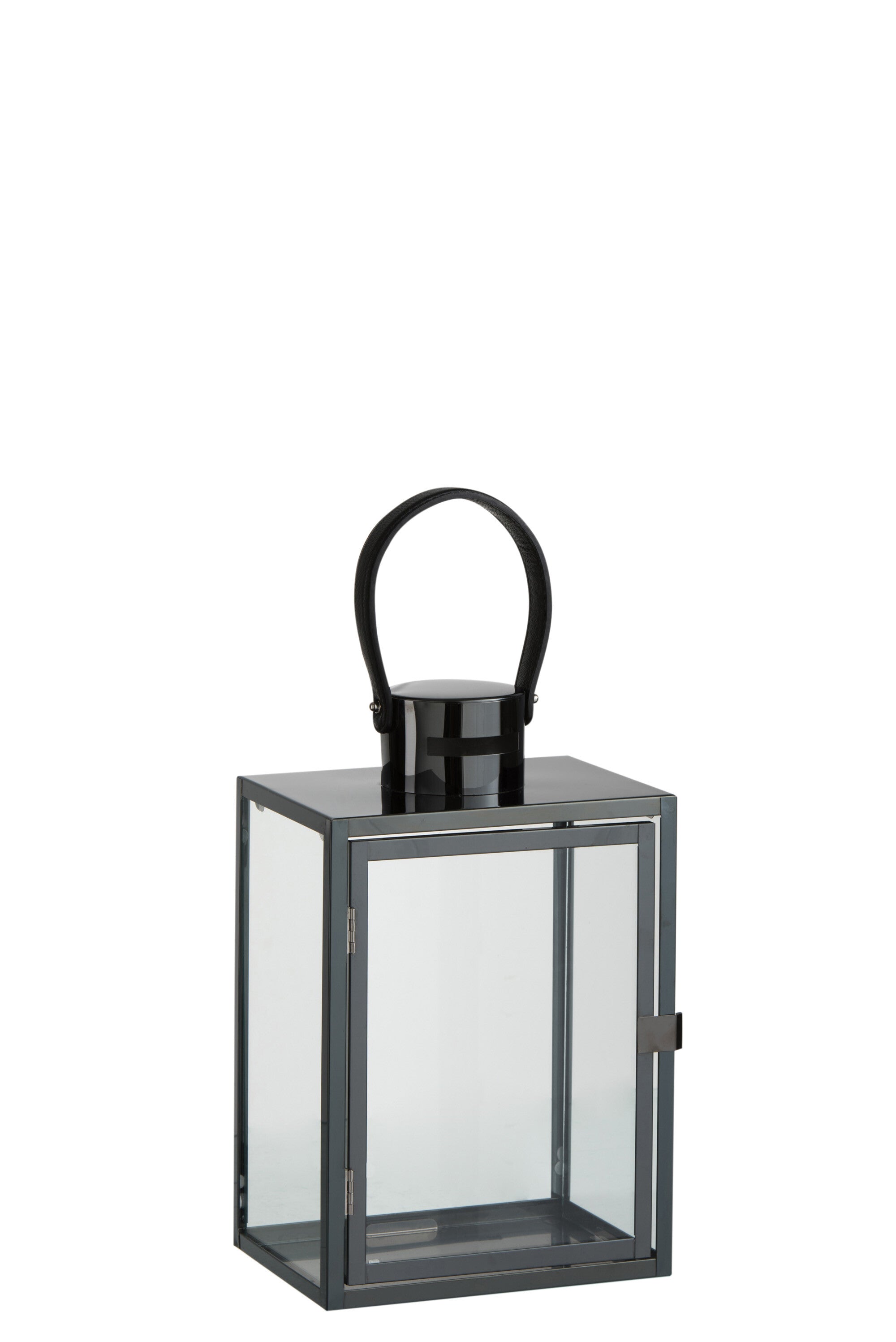 Lantaarn Staal/Glas Zwart - J-LINE