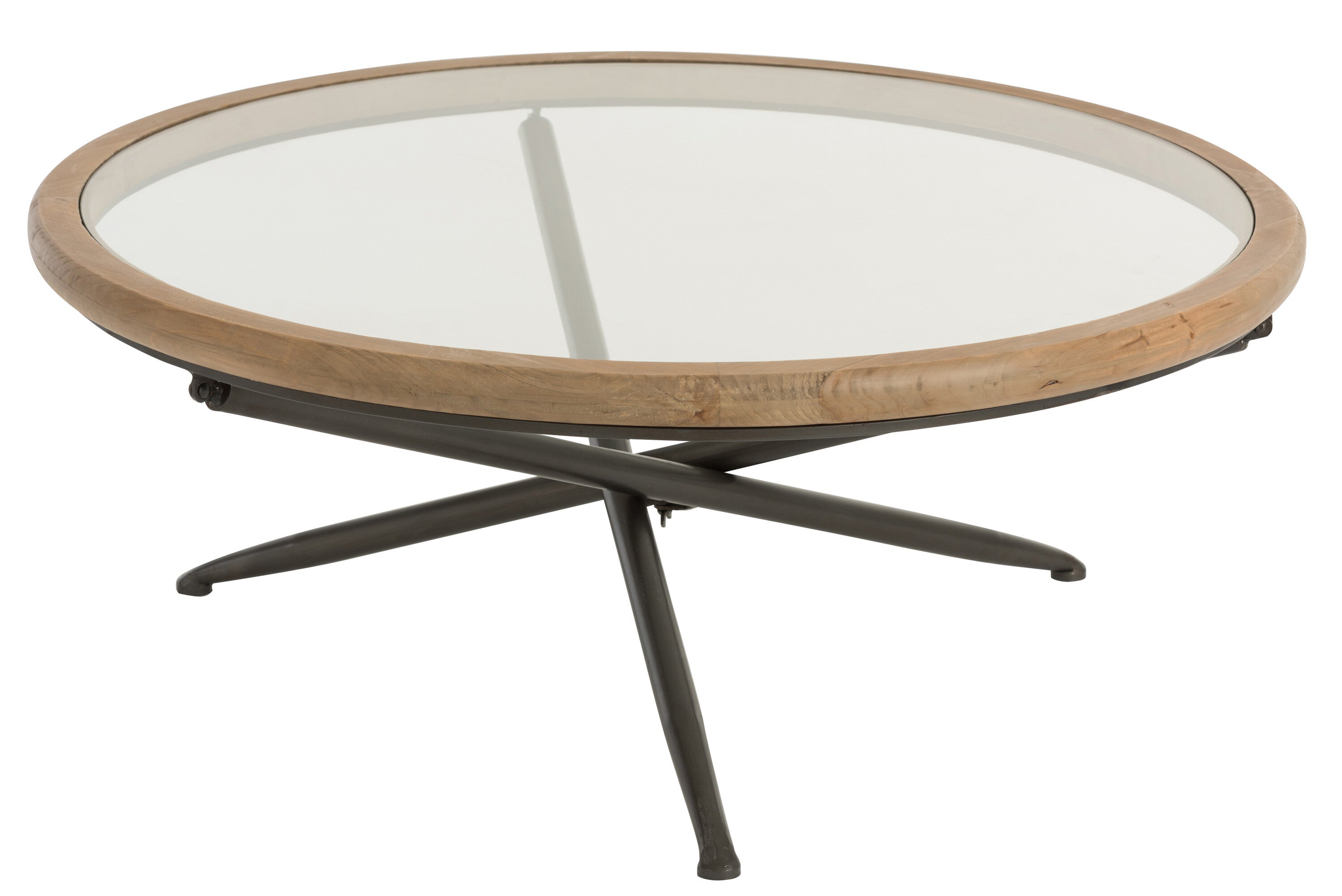 Salontafel Hout/Glas Bruin L - J-LINE