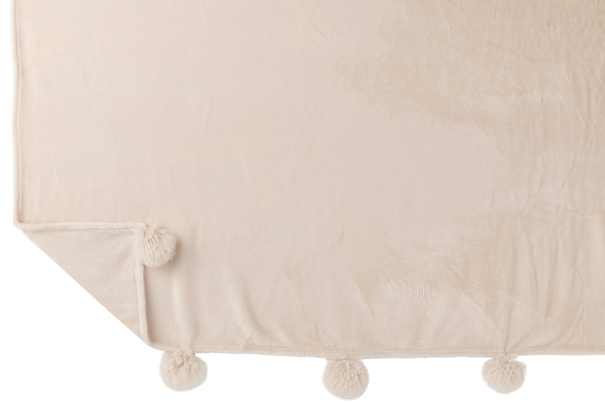 plaid Pompom Polyester Licht BeigeJL