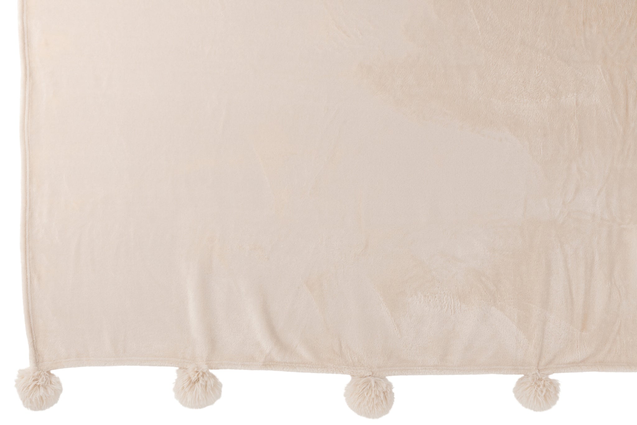 plaid Pompom Polyester Licht BeigeJL