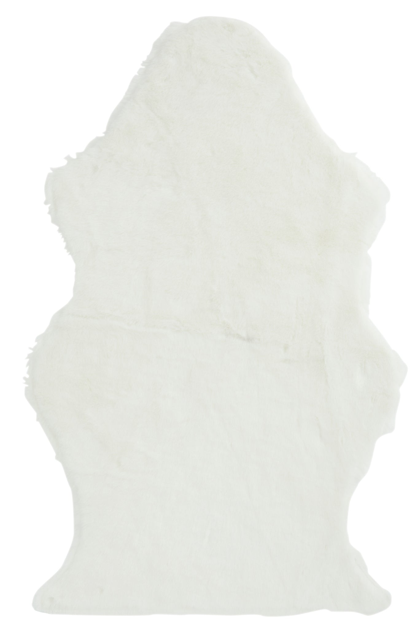Tapis de sol Peau de mouton Fausse fourrure Blanc - J-LINE