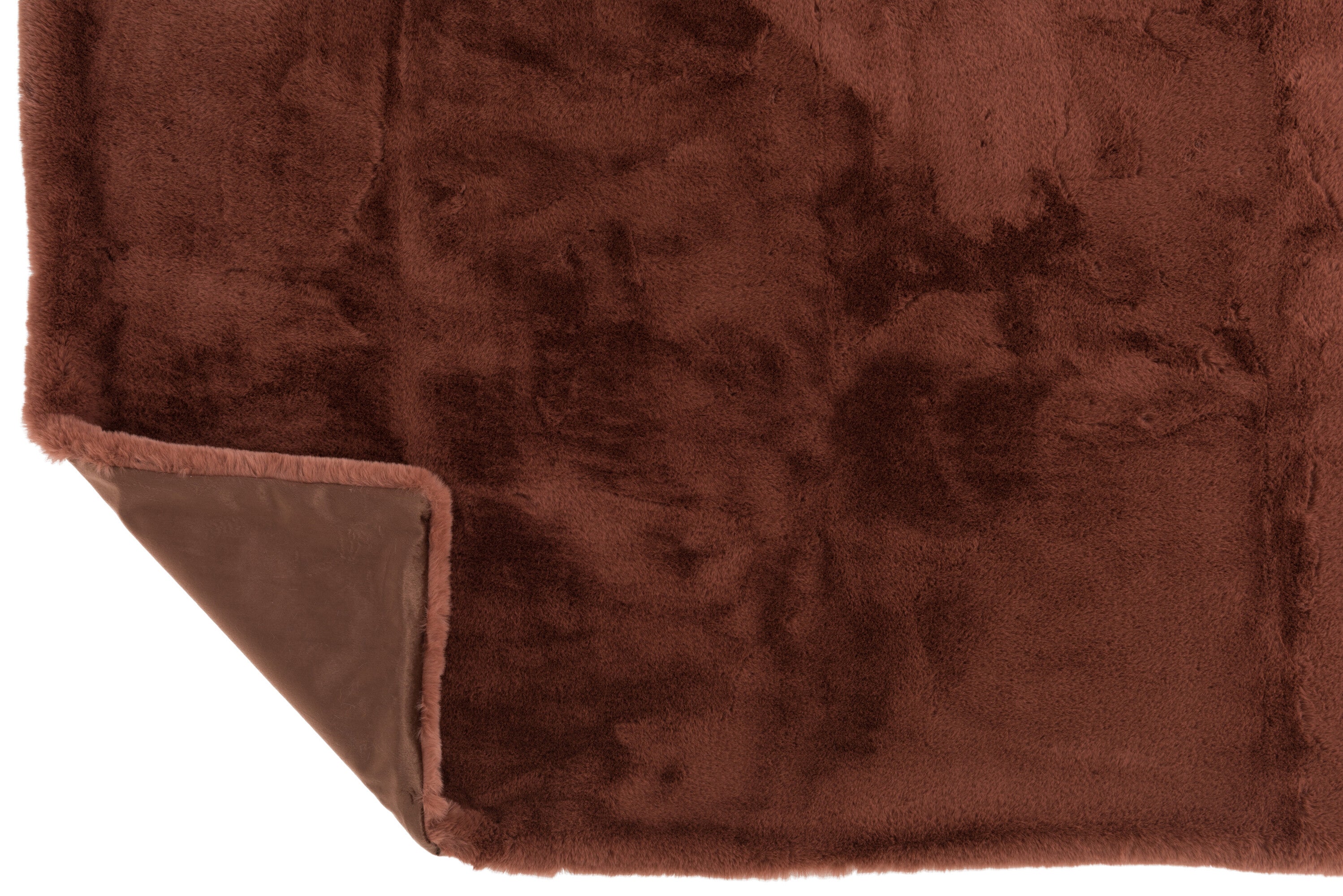 Plaid en polyester marron clair - J-LINE