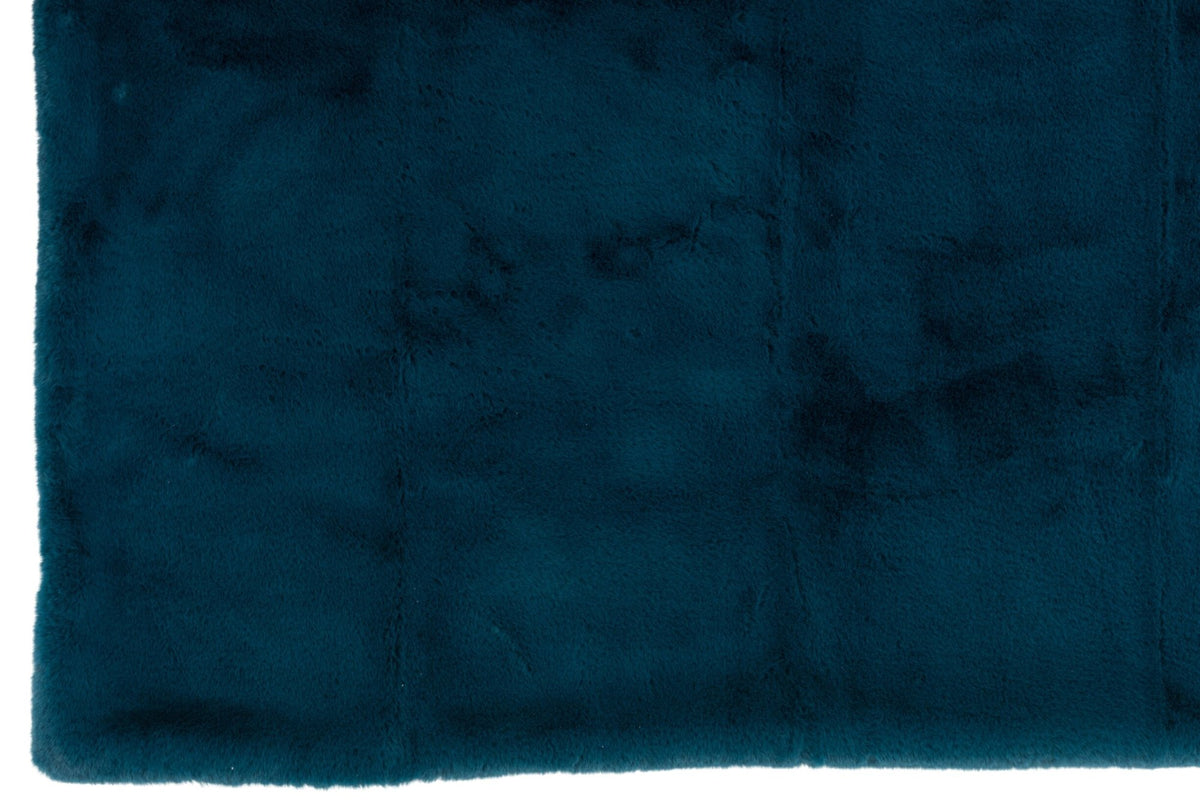 Plaid polyester pétrole - J-LINE