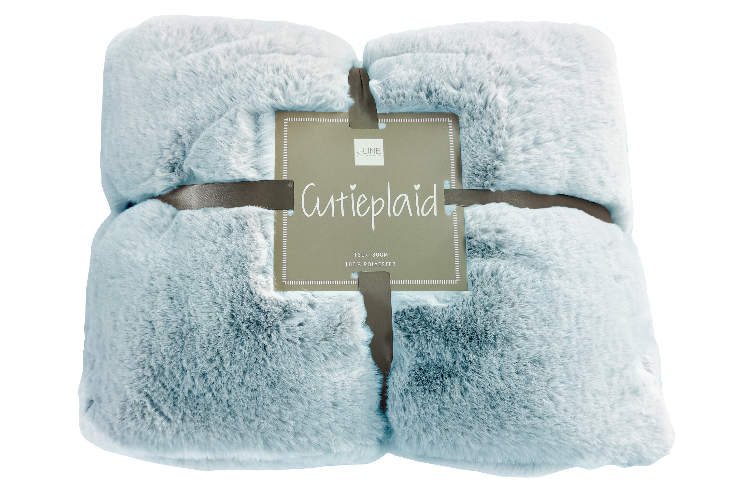 Plaid polyester bleu clair - J-LINE