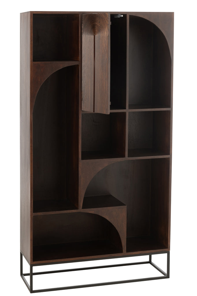 Boekenrek Mangohout/MDF Bruin - J-LINE