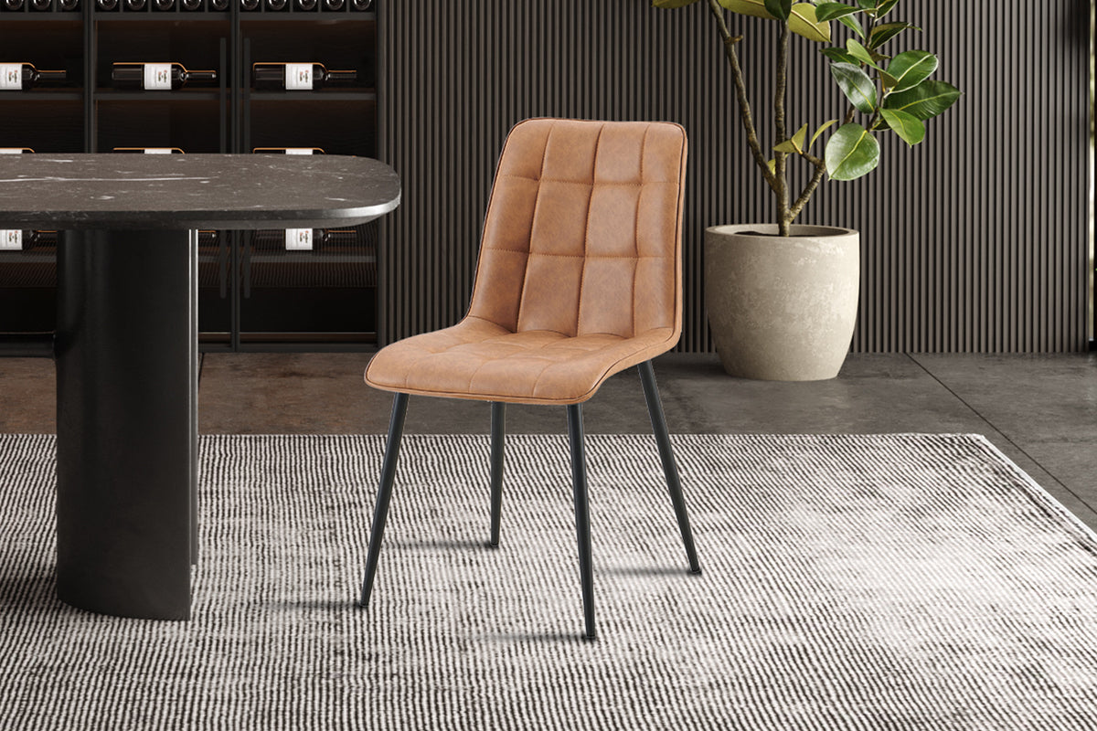 Stoelen 'Furas' Vintage PU Cognac RS