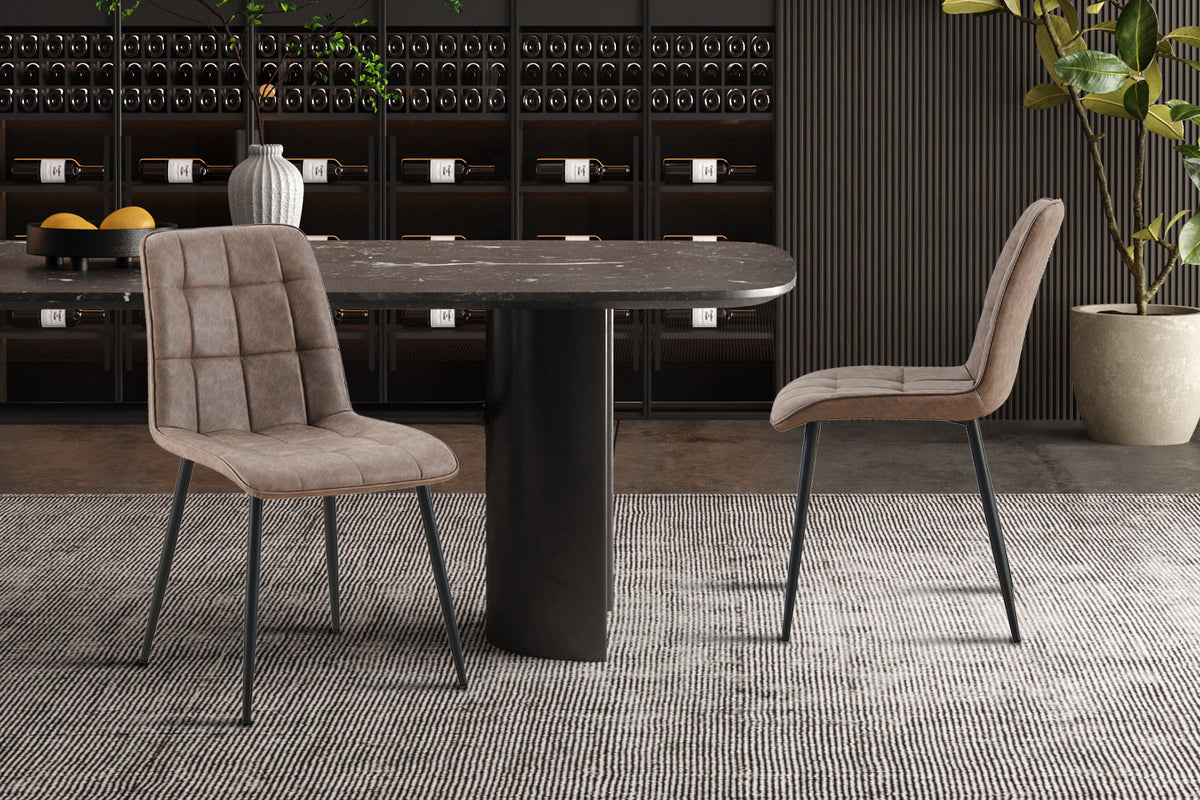 Stoelen 'Furas' Vintage PU Bruin RS