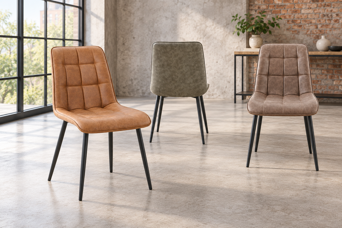 Stoelen 'Furas' Vintage PU Bruin RS