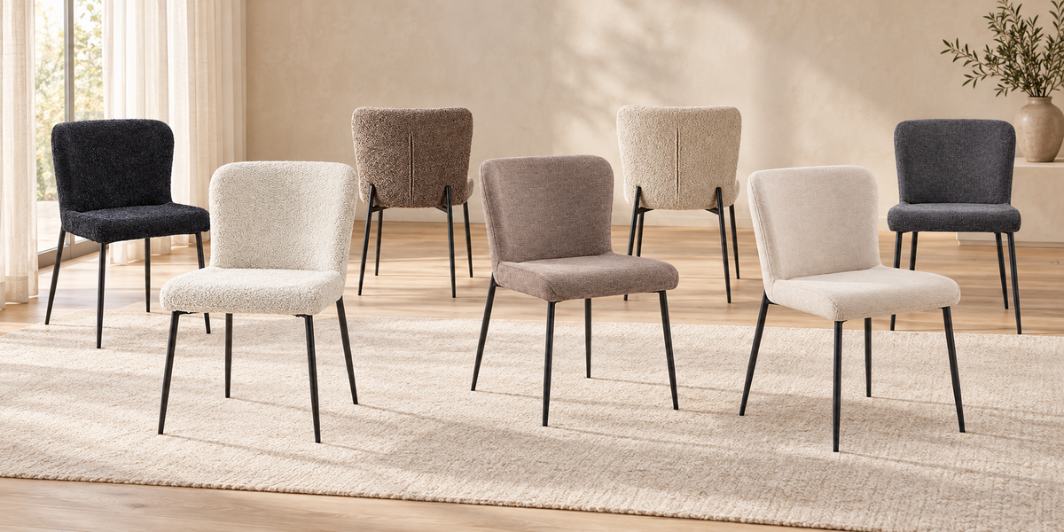 Stoel 'Lisa' Bouclé Dark Grey RS
