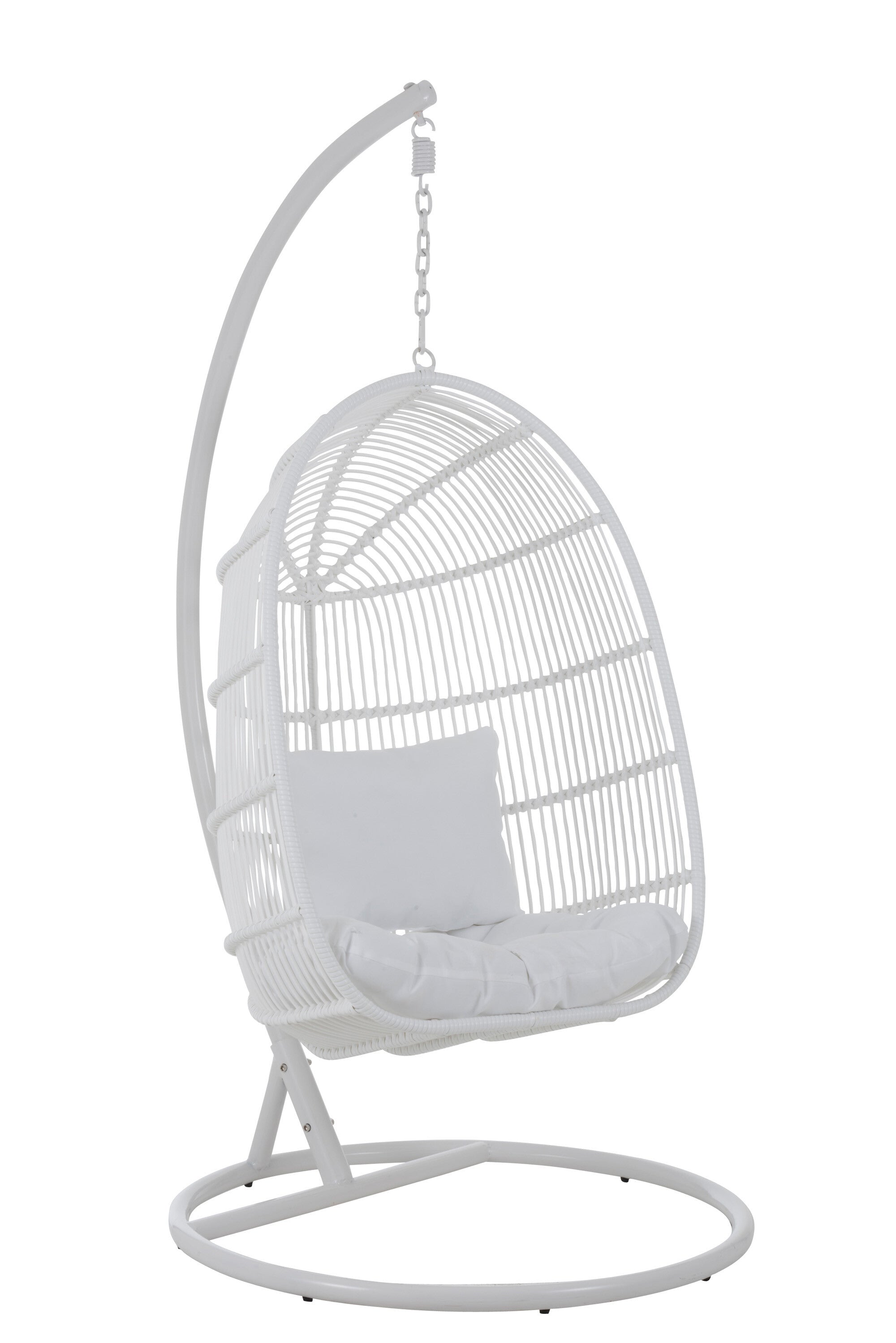 Hangstoel Ovaal Staal Wit - J-LINE