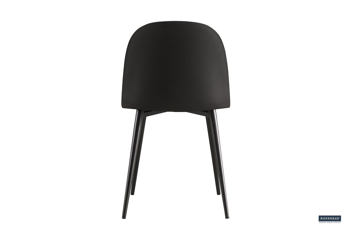Chaise « Jasmin » assise PP coussin PU noir RS