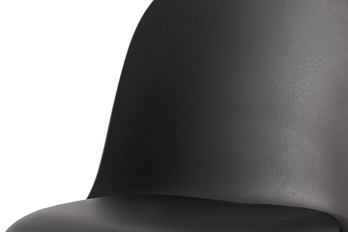 Chaise « Jasmin » assise PP coussin PU noir RS