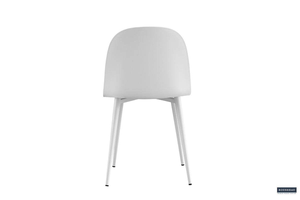 Chaise « Jasmin » Assise PP coussin PU blanc RS