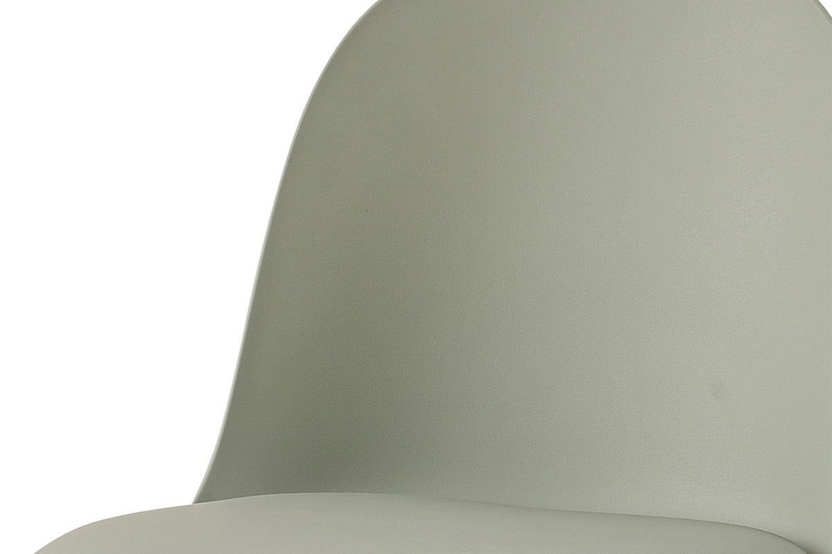 Chaise « Jasmin » assise PP coussin PU gris-vert RS