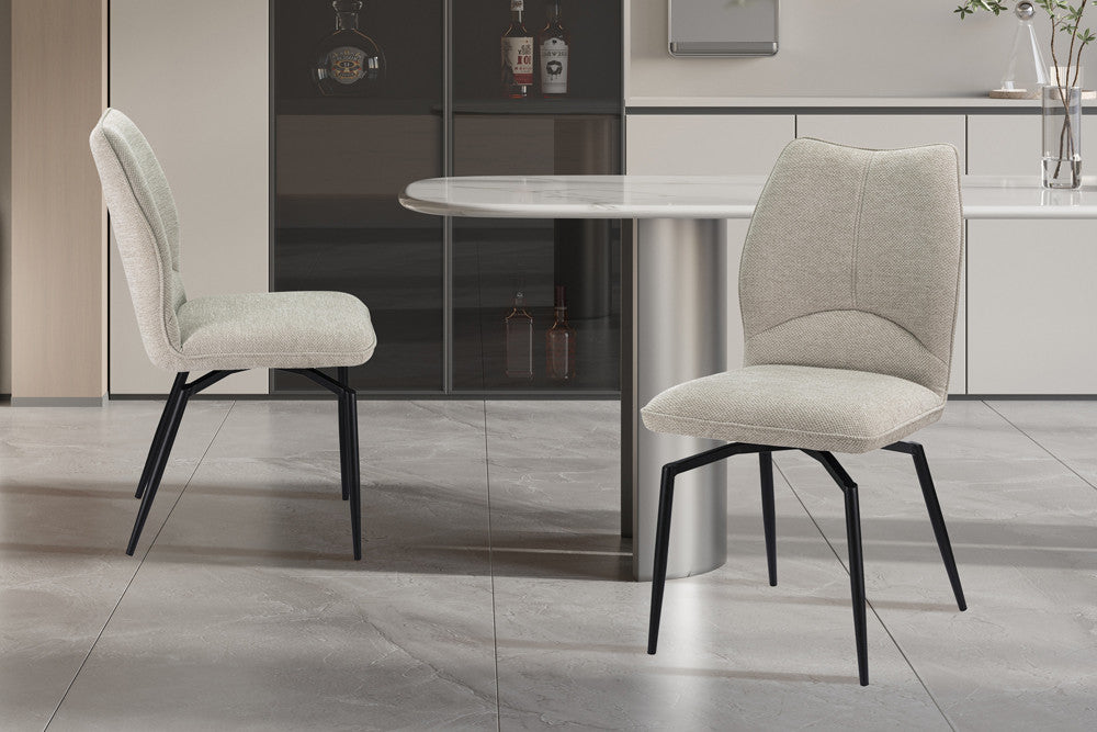 Stoel 'Lara' Draaibaar tot 0 ecru - RS