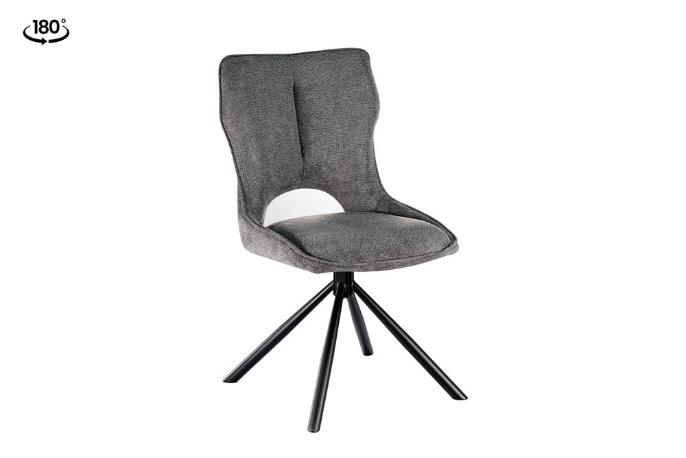Stoel 'Mori' Draaibaar tot 0 donkergrijs - RS