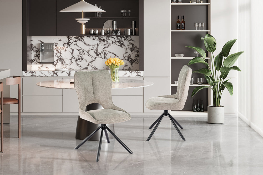 Stoel 'Mori' Draaibaar tot 0 lichtgrijs - RS