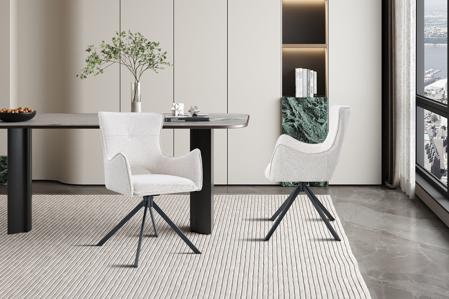 Armstoel 'Billy' Draaibaar tot 0 ecru - RS