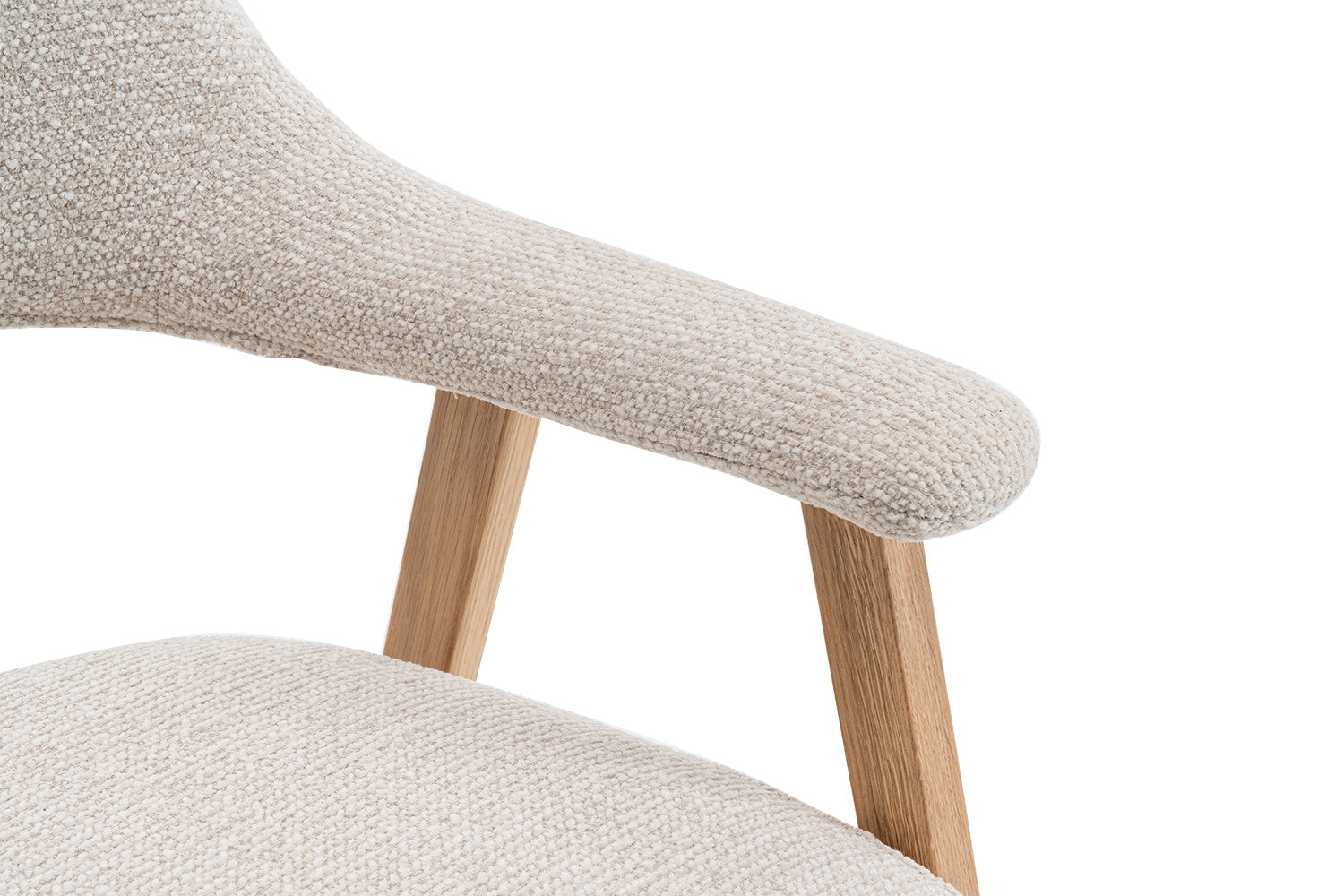 Armstoel 'Coralie' eik massief beige - RS