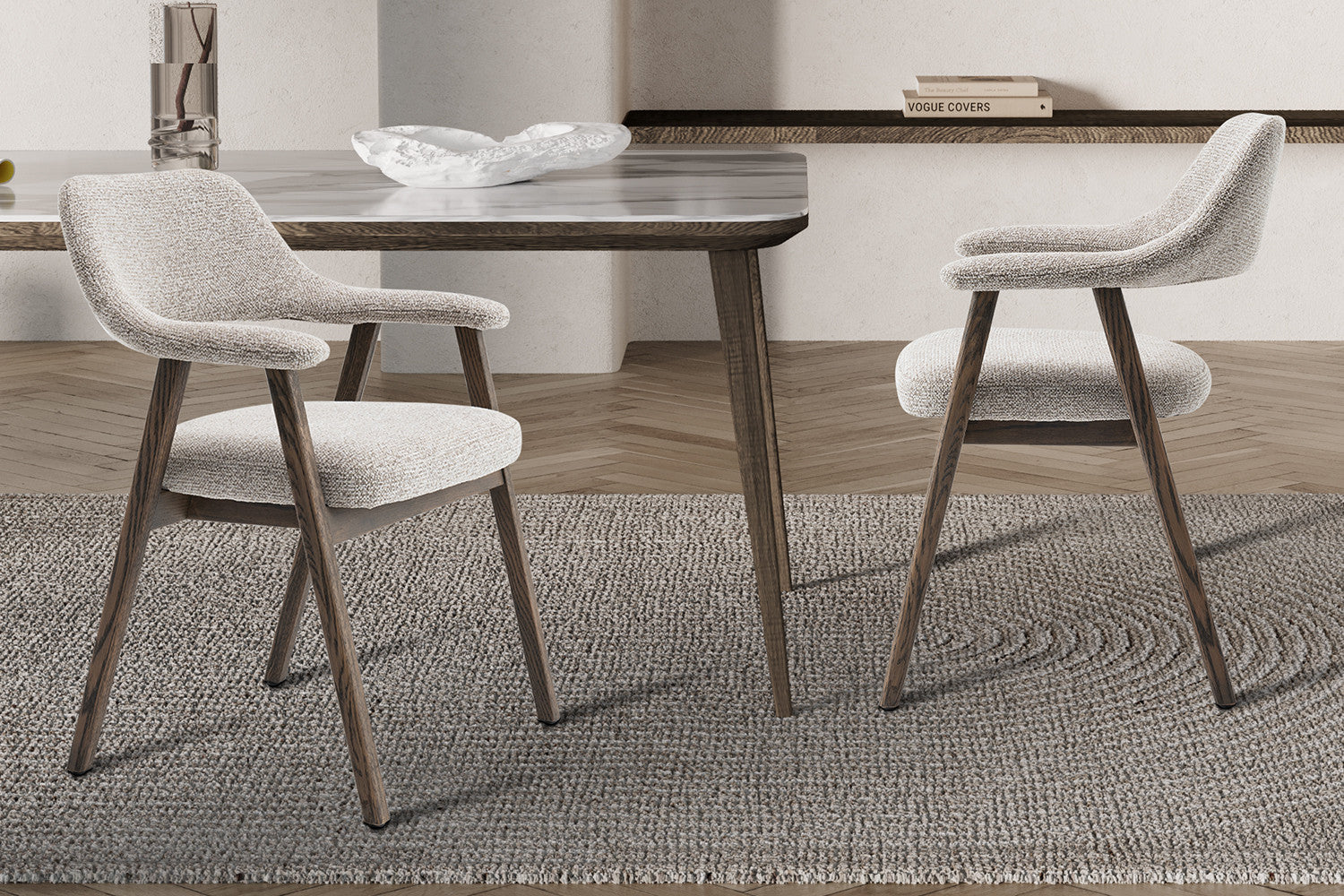 Armstoel 'Coralie' eik massief zand - RS