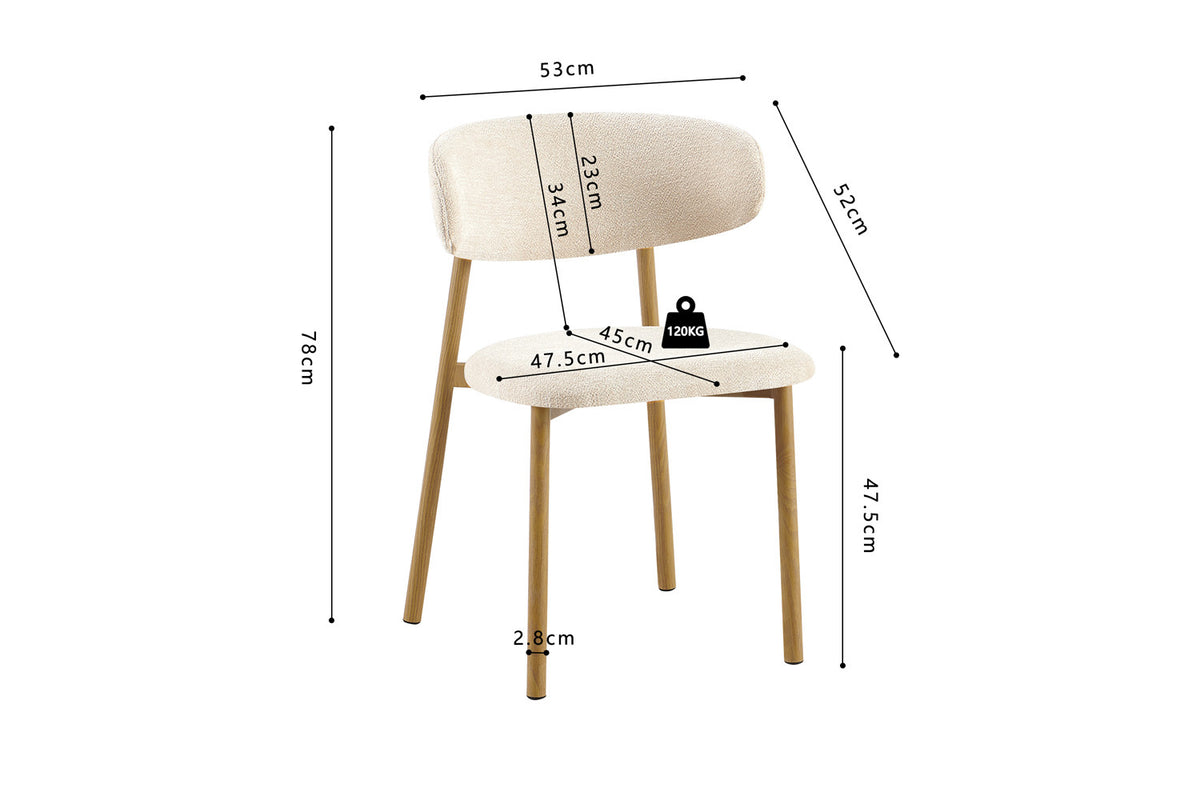 Eetkamerstoel 'Coco' beige - RS