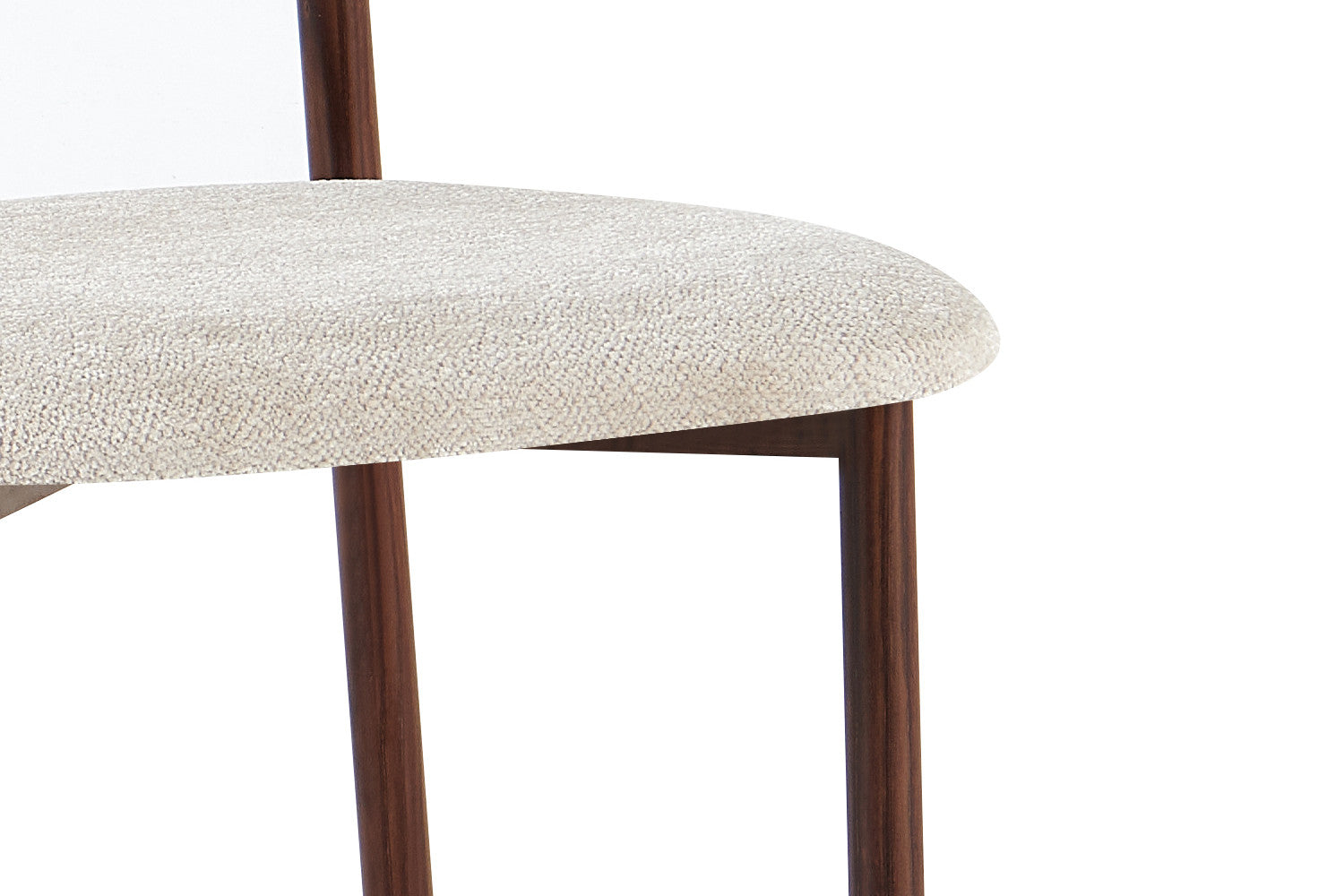 NIEUW - Stoel 'Coco' Walnoot - Stof Fabb Raven 24 Beige - RS