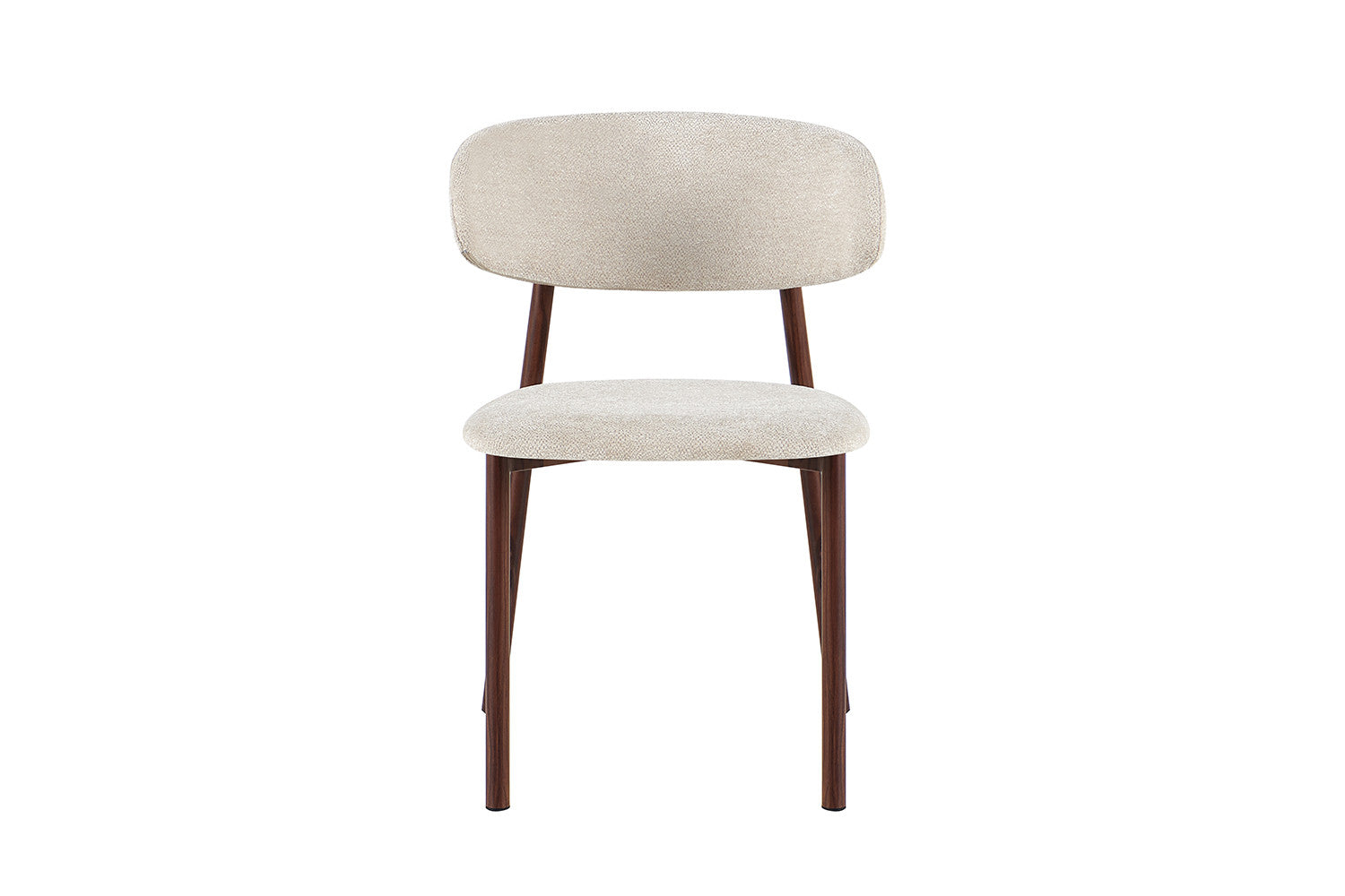 NIEUW - Stoel 'Coco' Walnoot - Stof Fabb Raven 24 Beige - RS