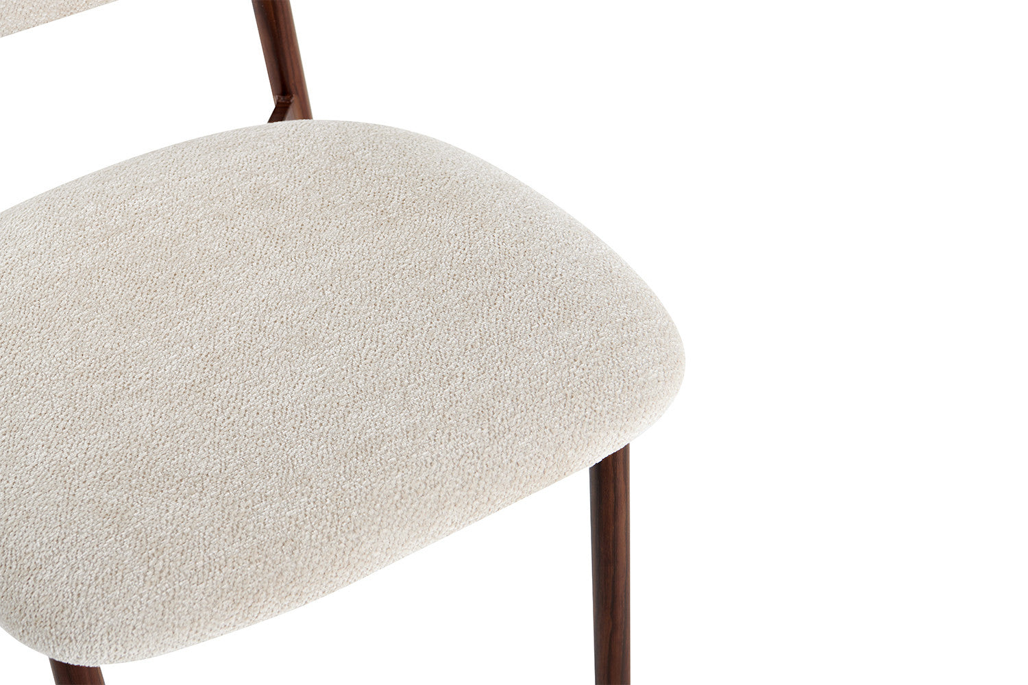 NIEUW - Stoel 'Coco' Walnoot - Stof Fabb Raven 24 Beige - RS
